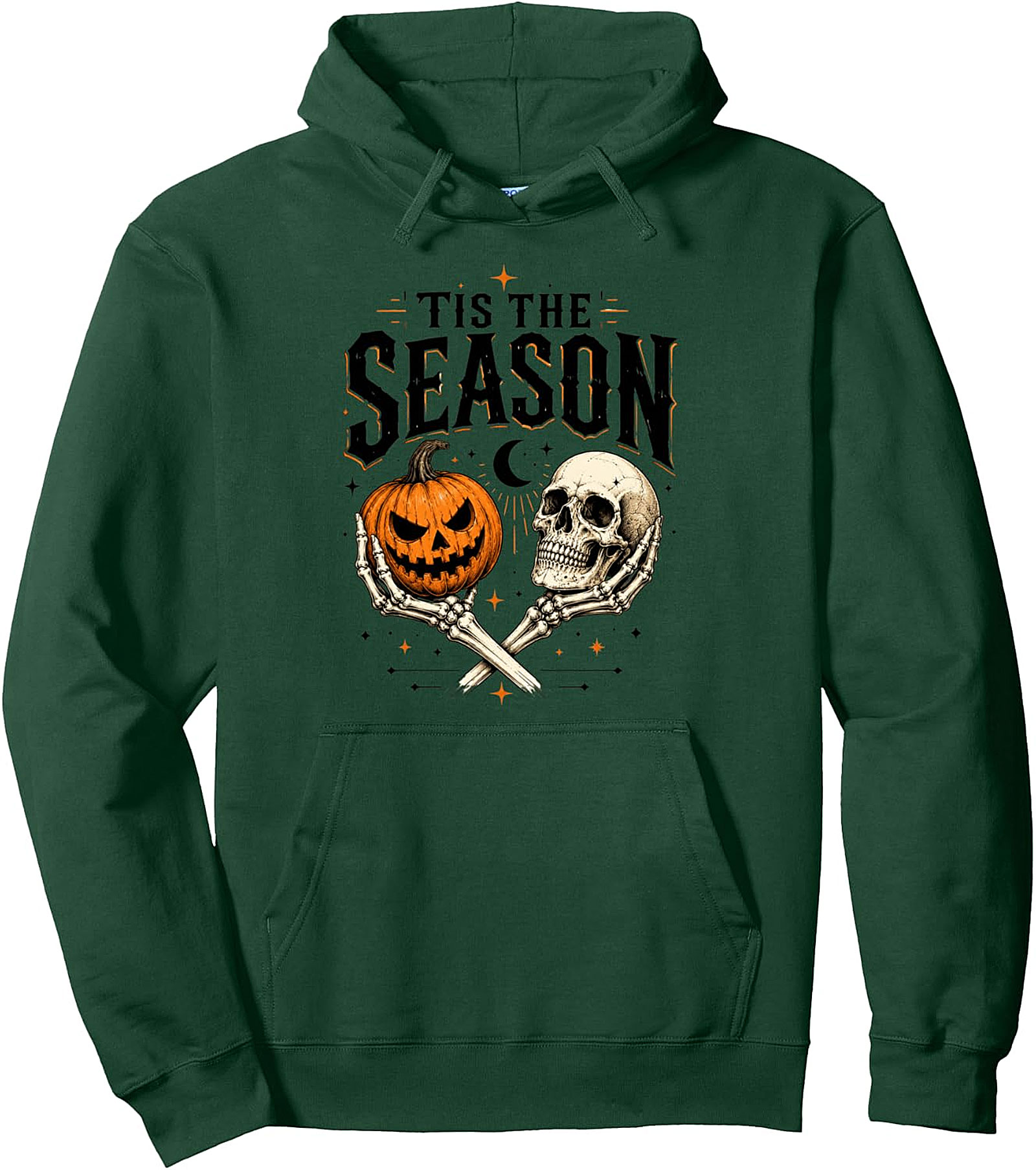 Spooky Tis The Season Skull Pumpkin Hoodie | Halloween Pullover