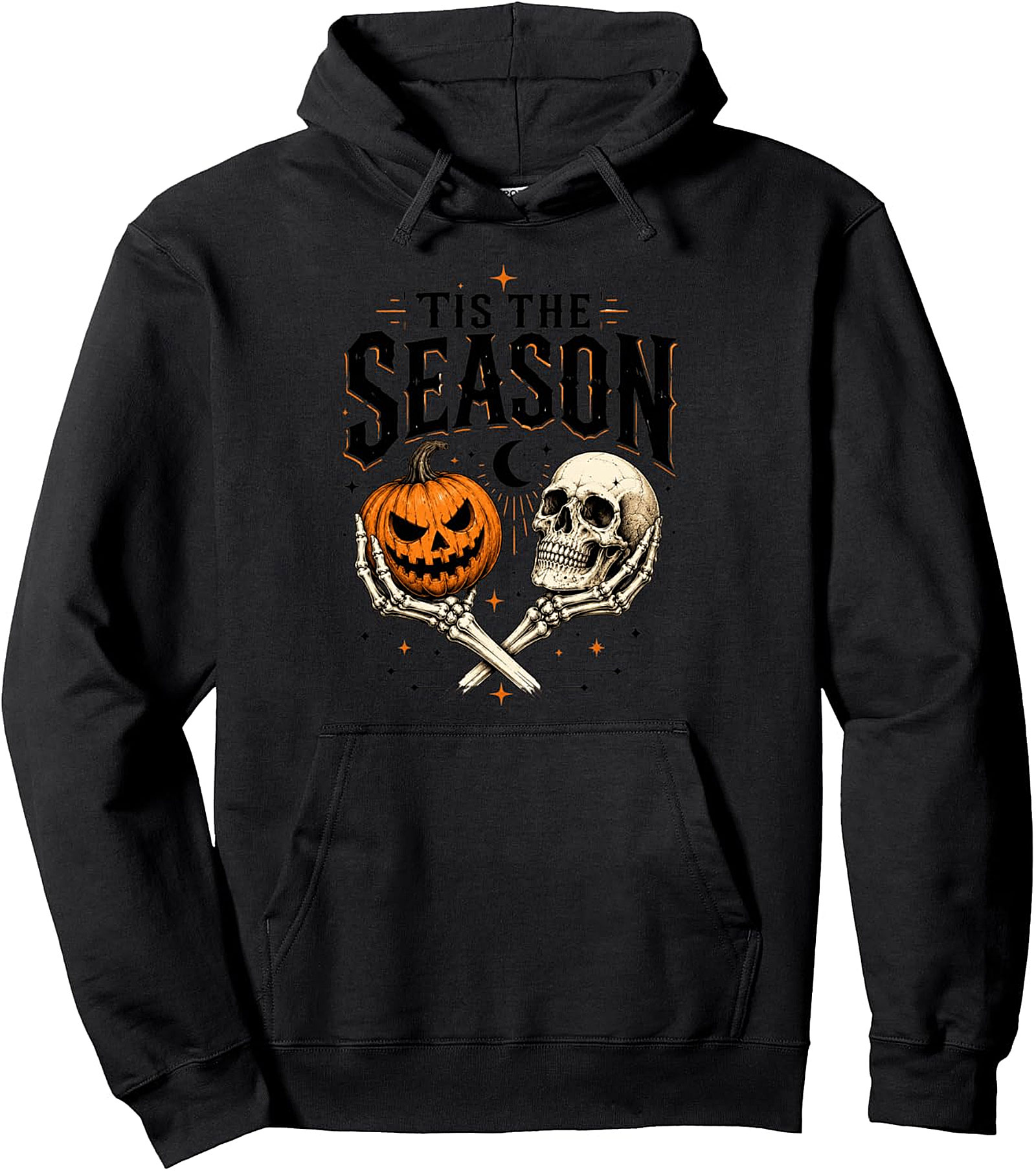 Spooky Tis The Season Skull Pumpkin Hoodie | Halloween Pullover