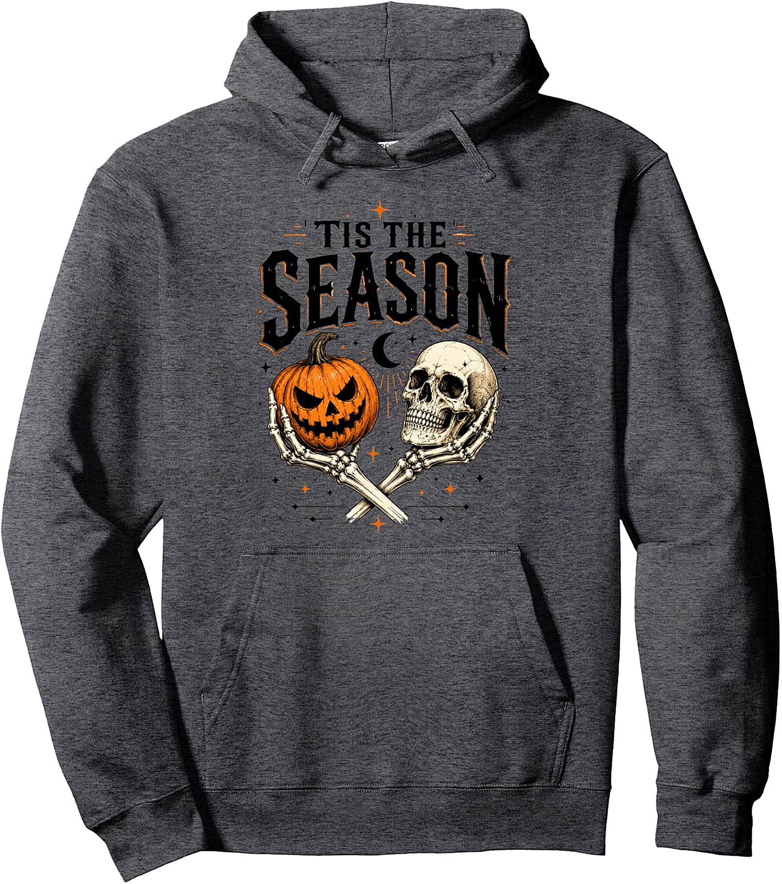 Spooky Tis The Season Skull Pumpkin Hoodie | Halloween Pullover