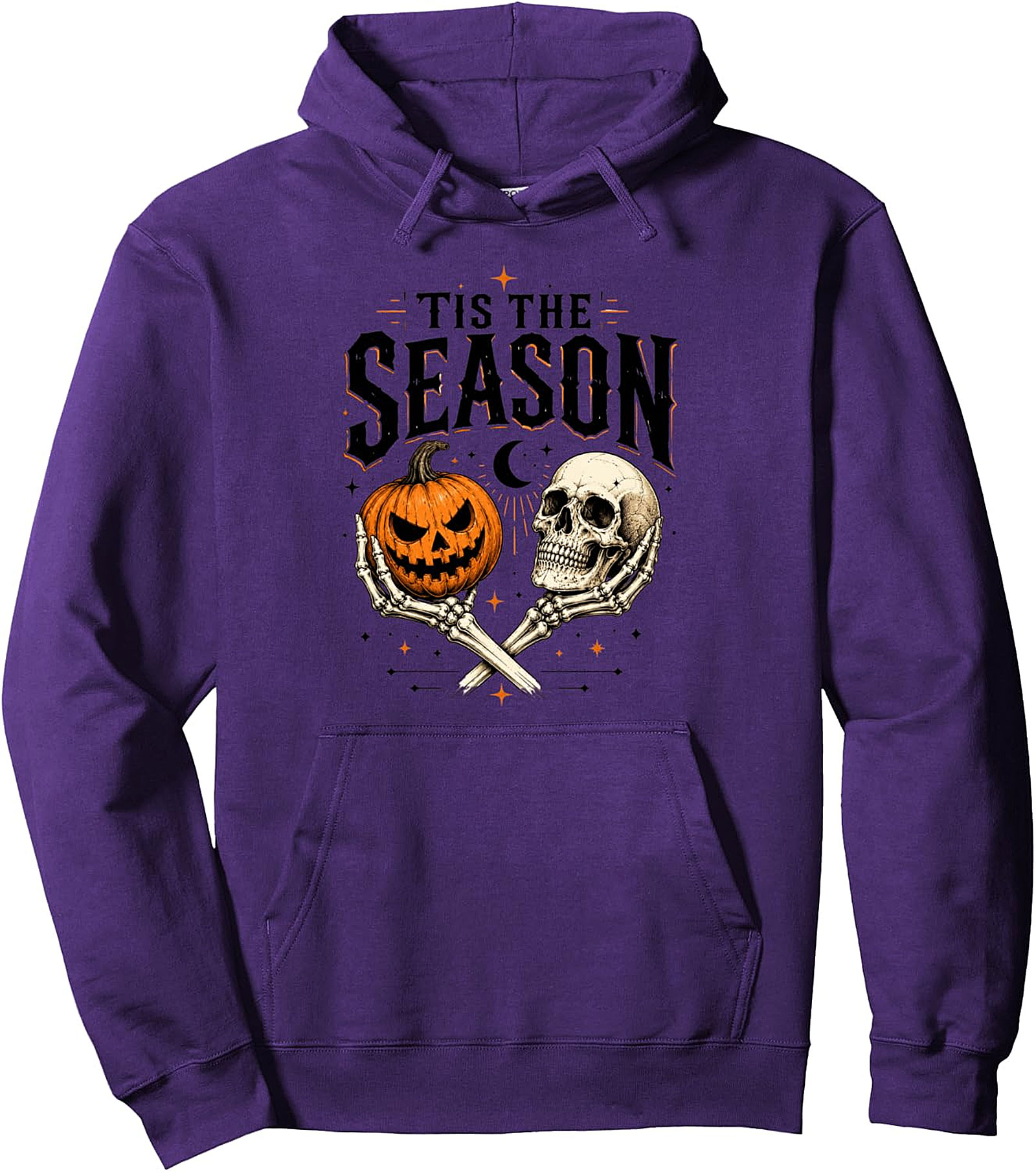 Spooky Tis The Season Skull Pumpkin Hoodie | Halloween Pullover