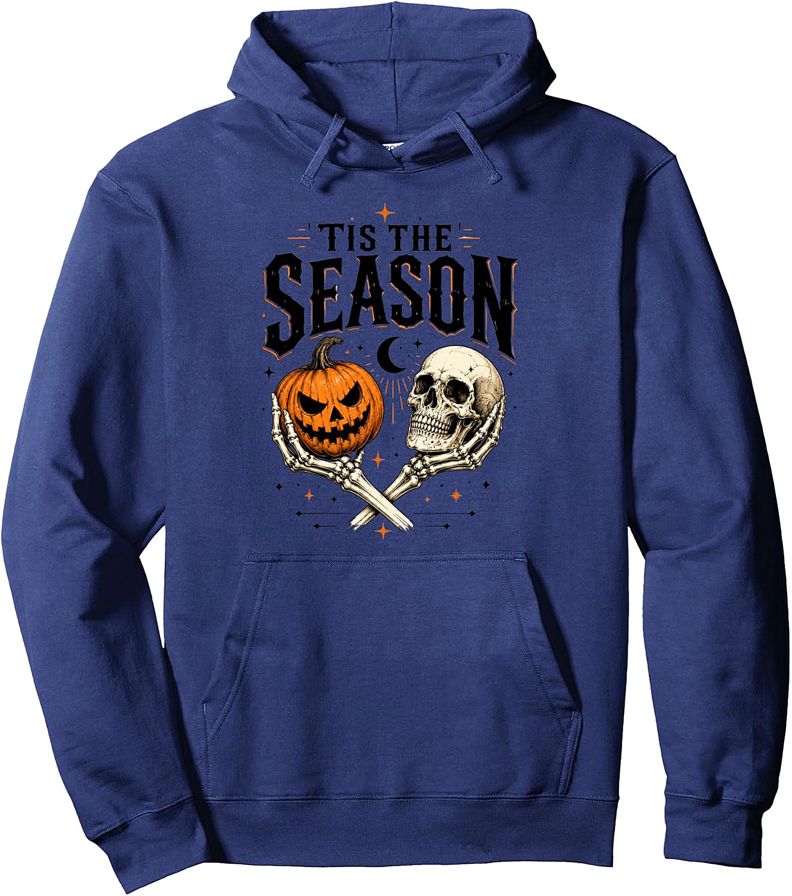 Spooky Tis The Season Skull Pumpkin Hoodie | Halloween Pullover