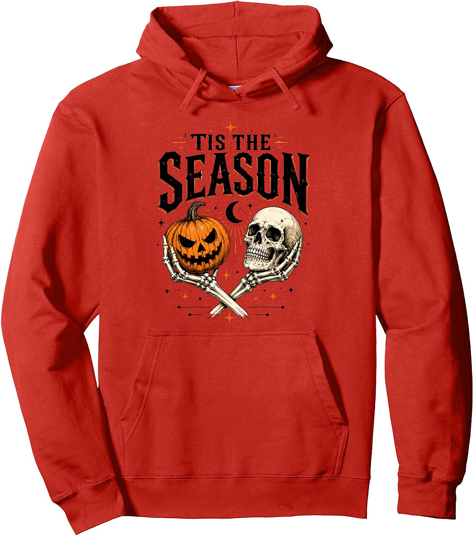 Spooky Tis The Season Skull Pumpkin Hoodie | Halloween Pullover