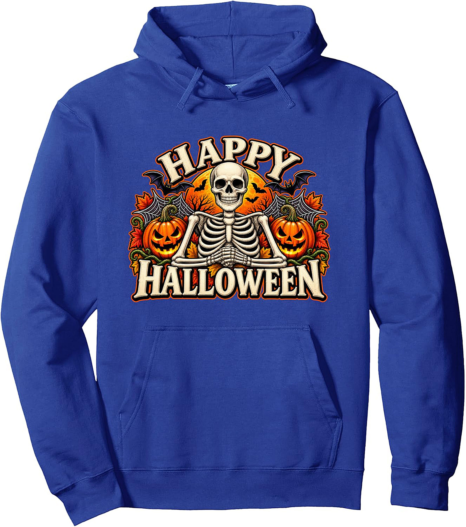 Happy Halloween Skeleton Pullover Hoodie | Festive & Cozy