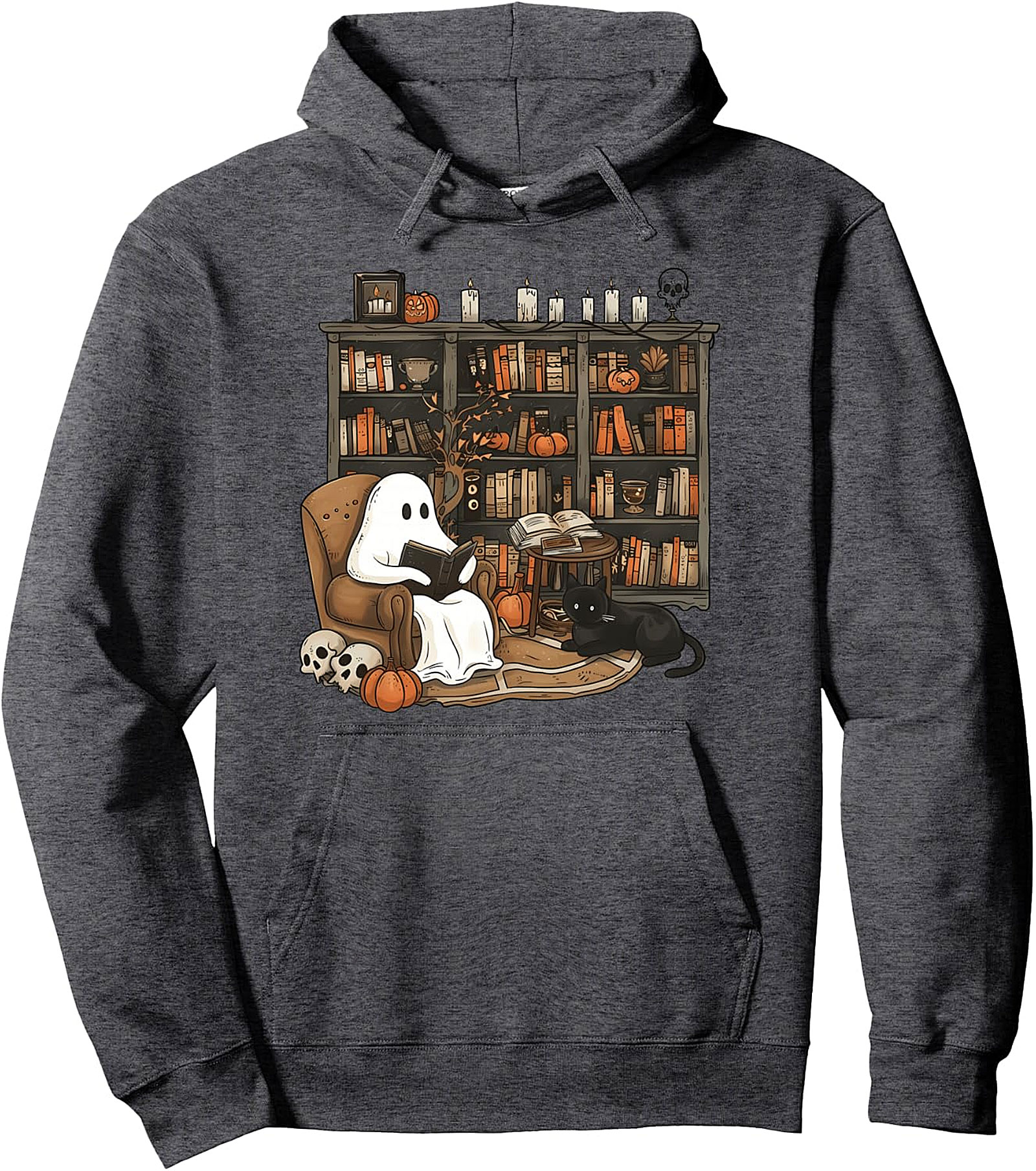 Ghost Reading Hoodie | Cozy Book Lover Halloween Pullover