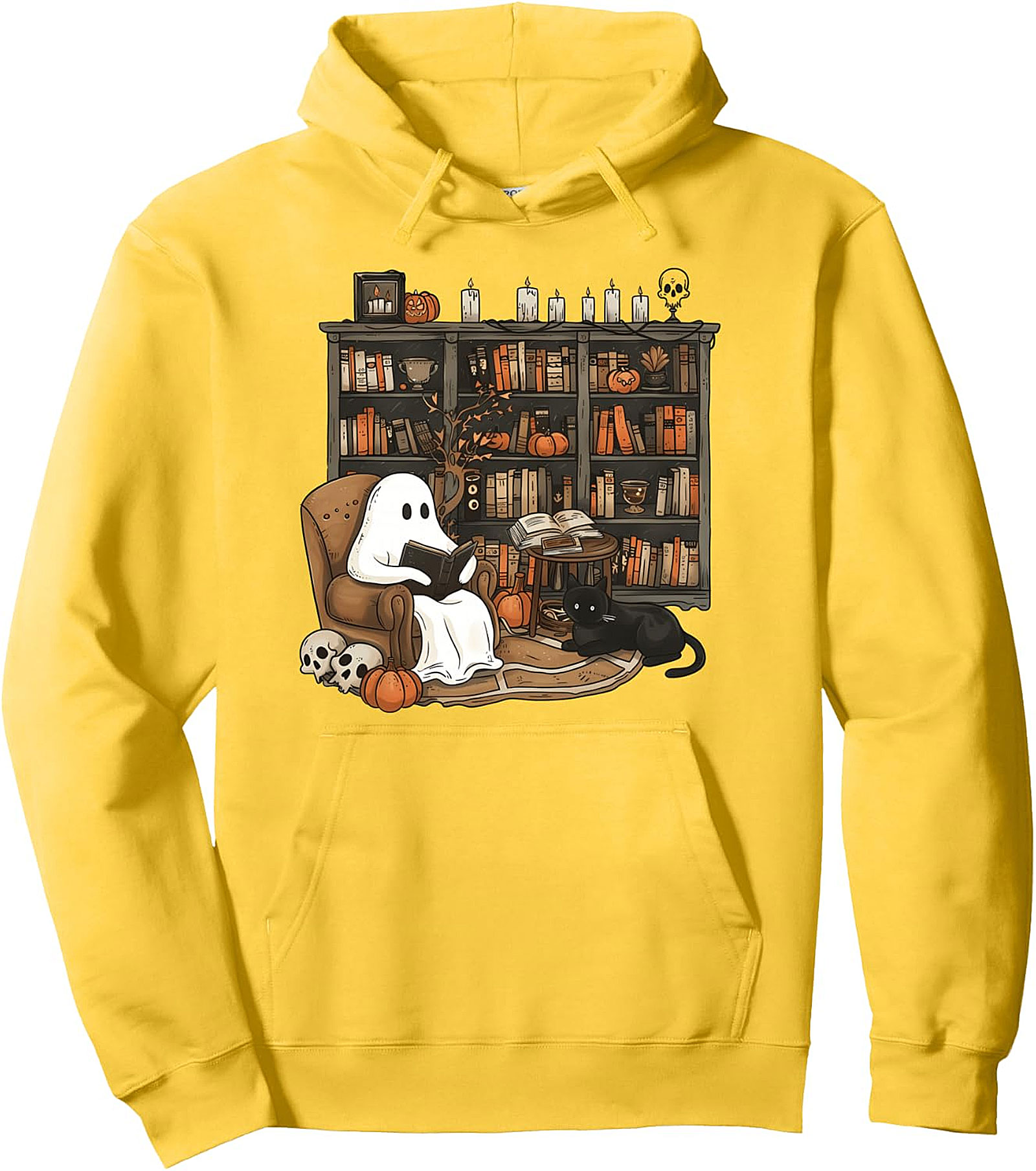 Ghost Reading Hoodie | Cozy Book Lover Halloween Pullover