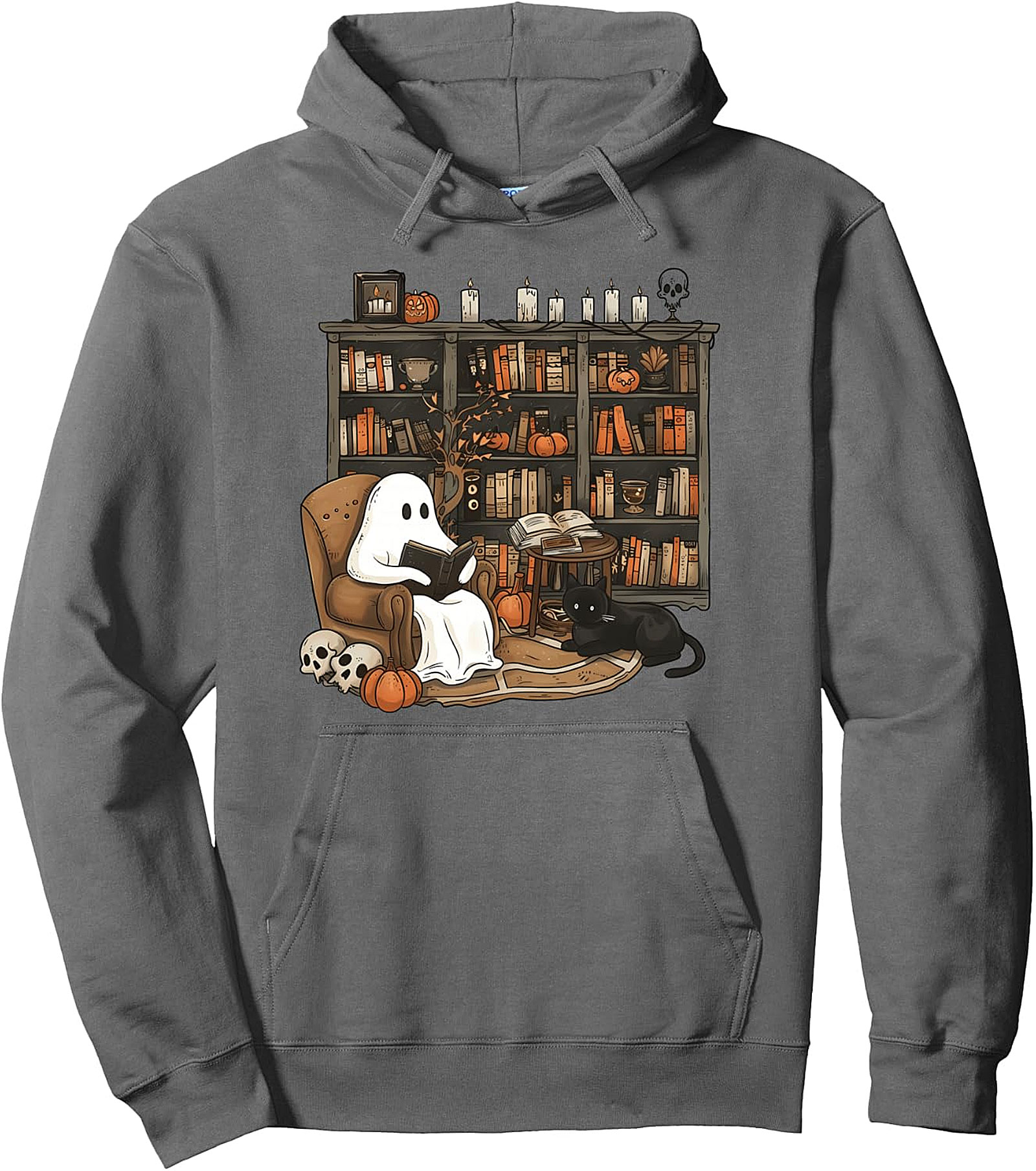 Ghost Reading Hoodie | Cozy Book Lover Halloween Pullover