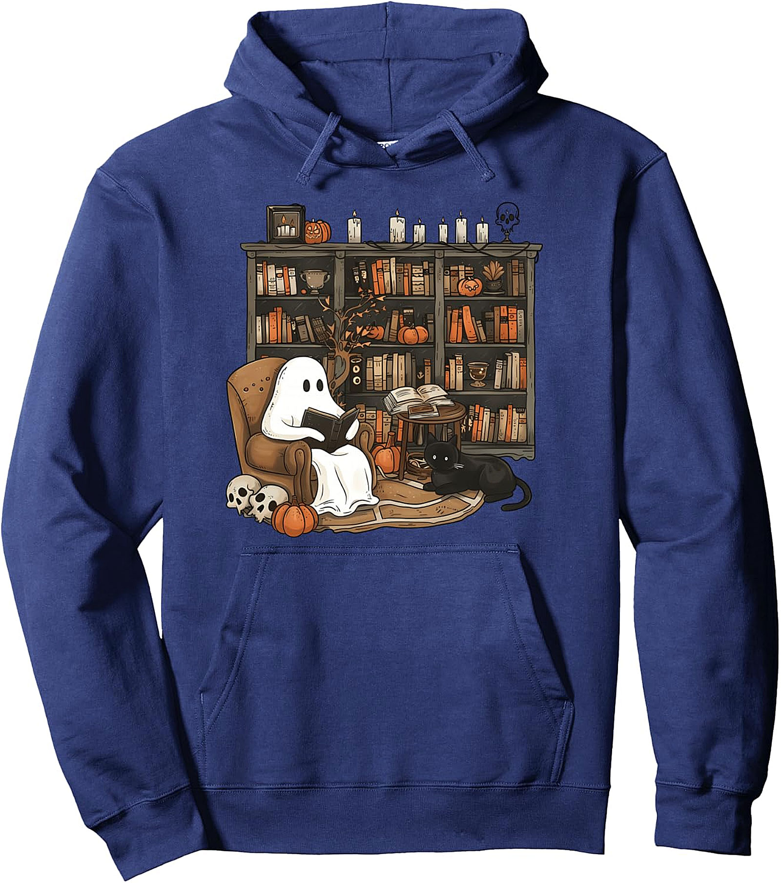 Ghost Reading Hoodie | Cozy Book Lover Halloween Pullover
