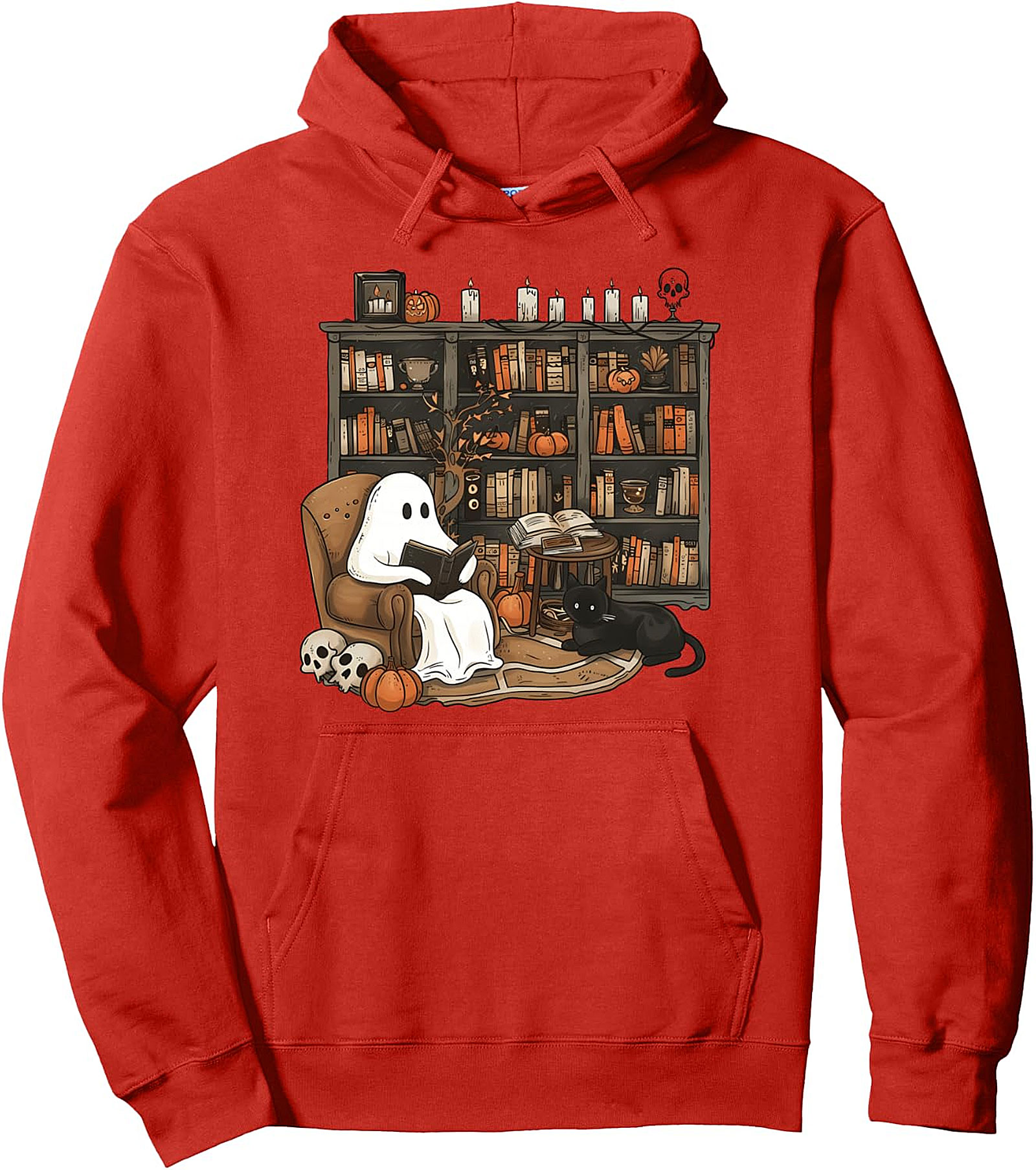 Ghost Reading Hoodie | Cozy Book Lover Halloween Pullover
