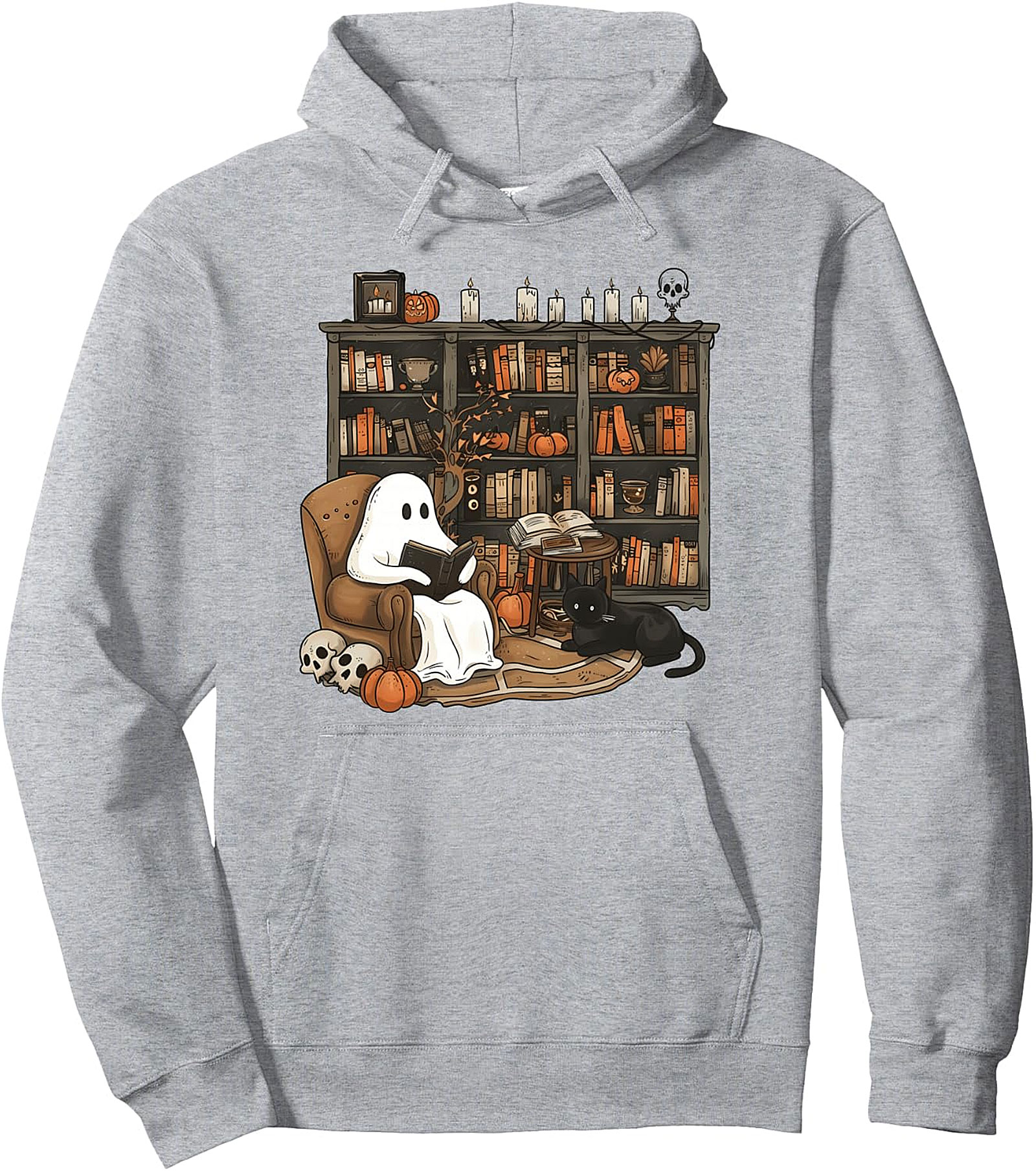 Ghost Reading Hoodie | Cozy Book Lover Halloween Pullover