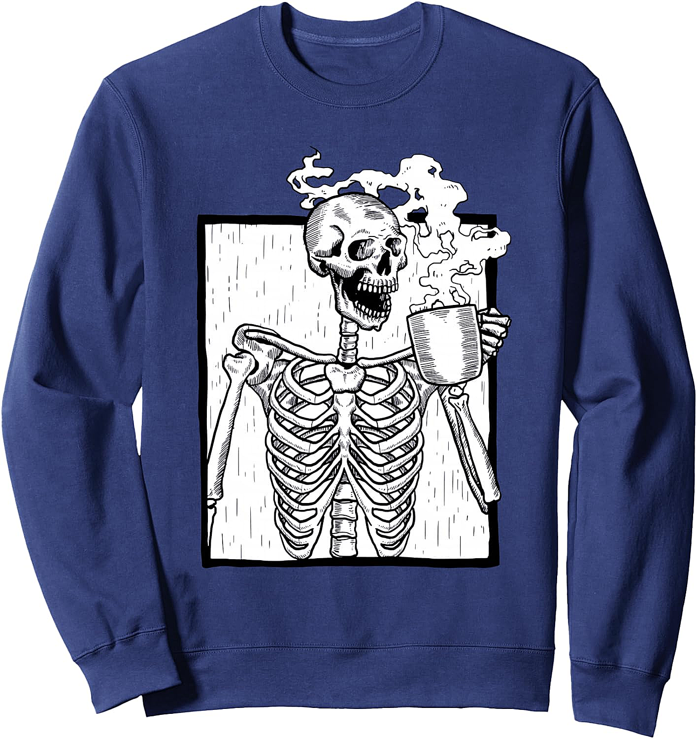 Funny Halloween Skeleton Coffee Skull Sweatshirt