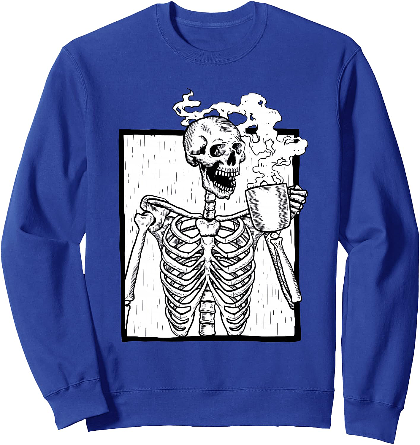 Funny Halloween Skeleton Coffee Skull Sweatshirt