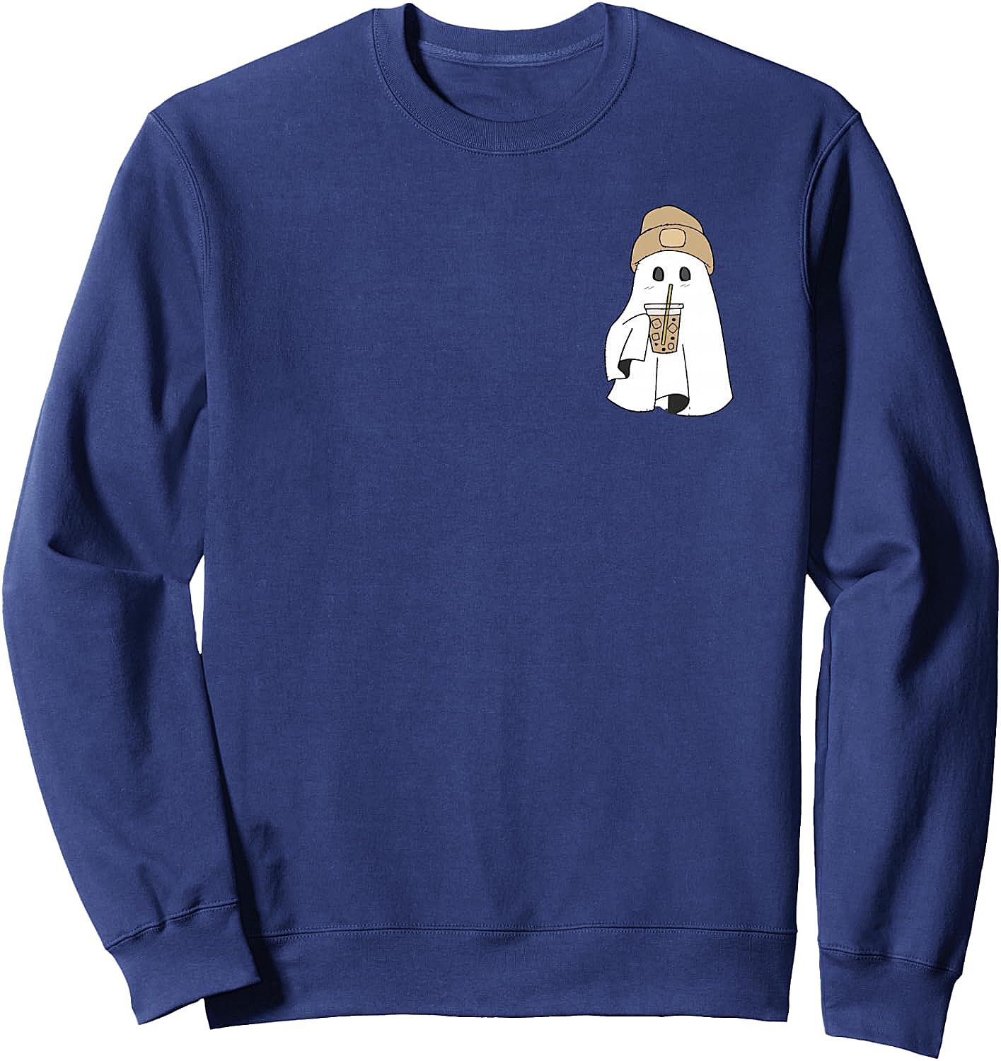 Cute Ghost Ice Coffee Sweatshirt Spooky Season Tee