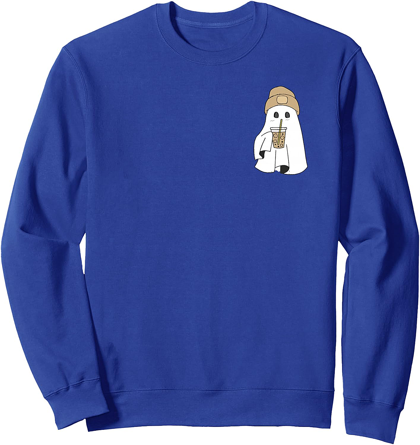 Cute Ghost Ice Coffee Sweatshirt Spooky Season Tee