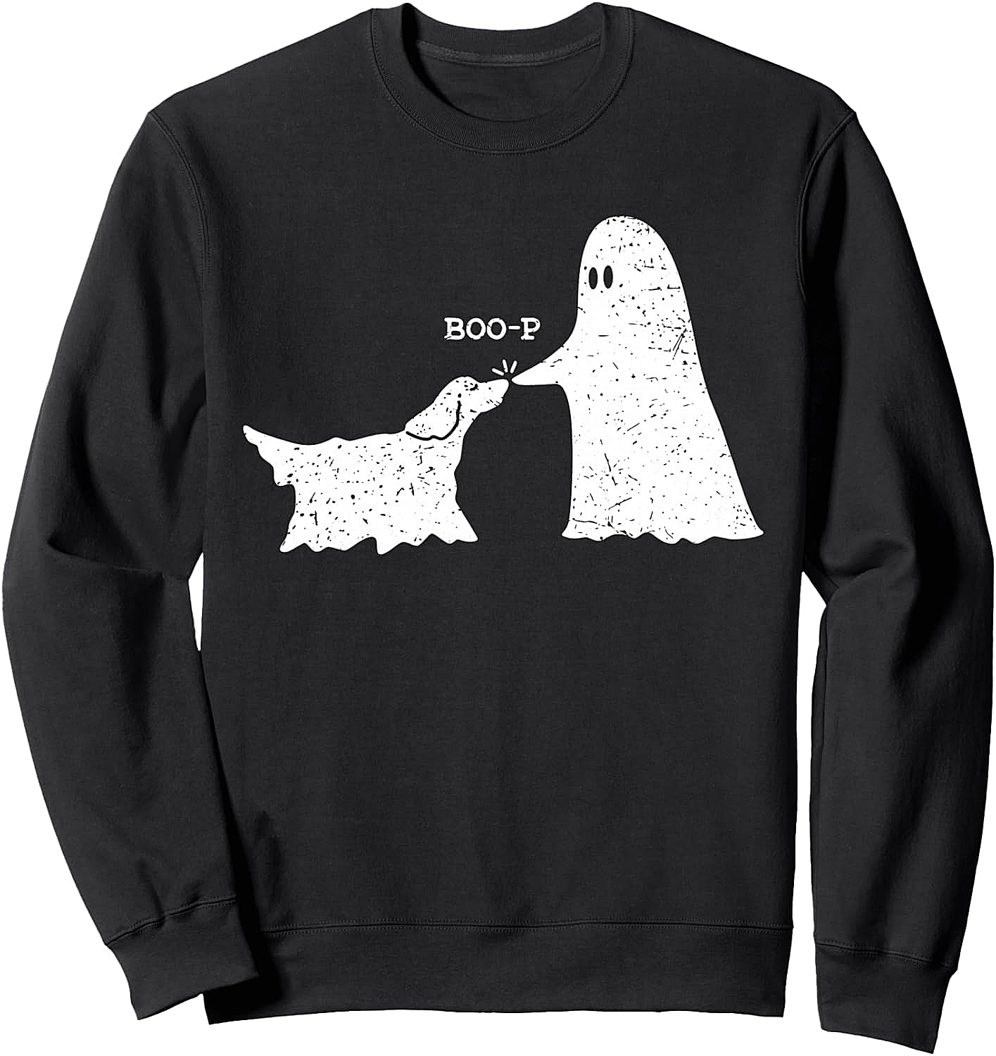 Retro Vintage Ghost Dog Boo-p Halloween Sweatshirt