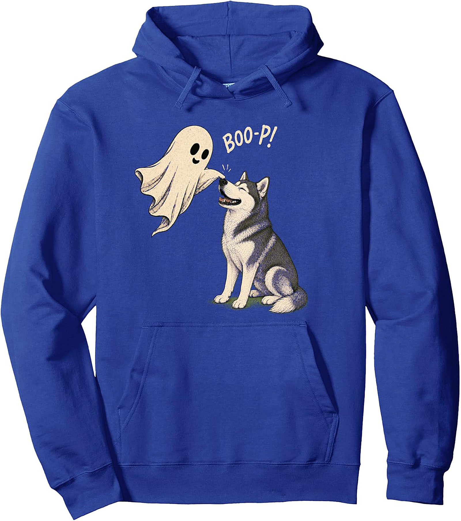 Boo-P Ghost Husky Nose Boop Halloween Pullover Hoodie