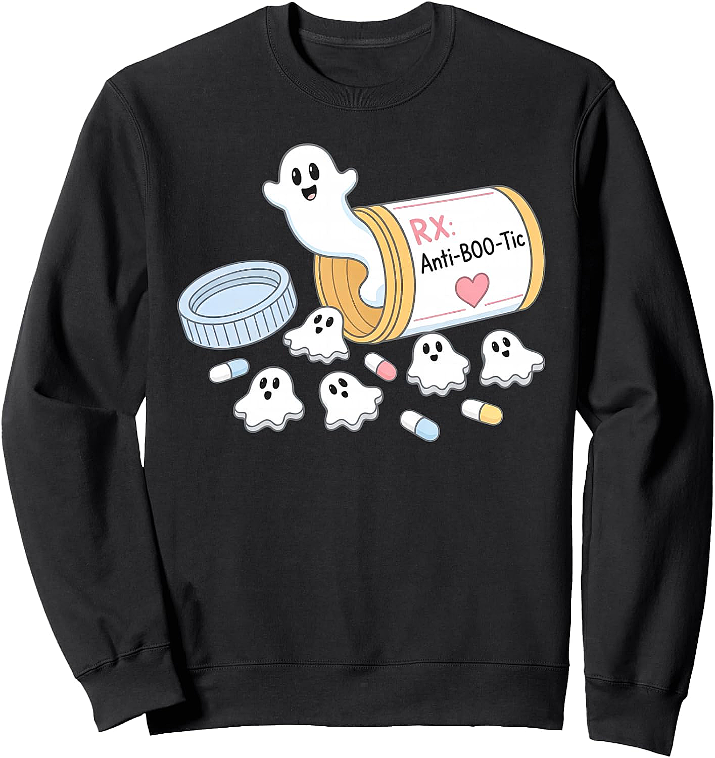 Anti-BOO-Tic Ghost Pills Halloween Sweatshirt - Funny Nurse & Pharmacist Tech Gift