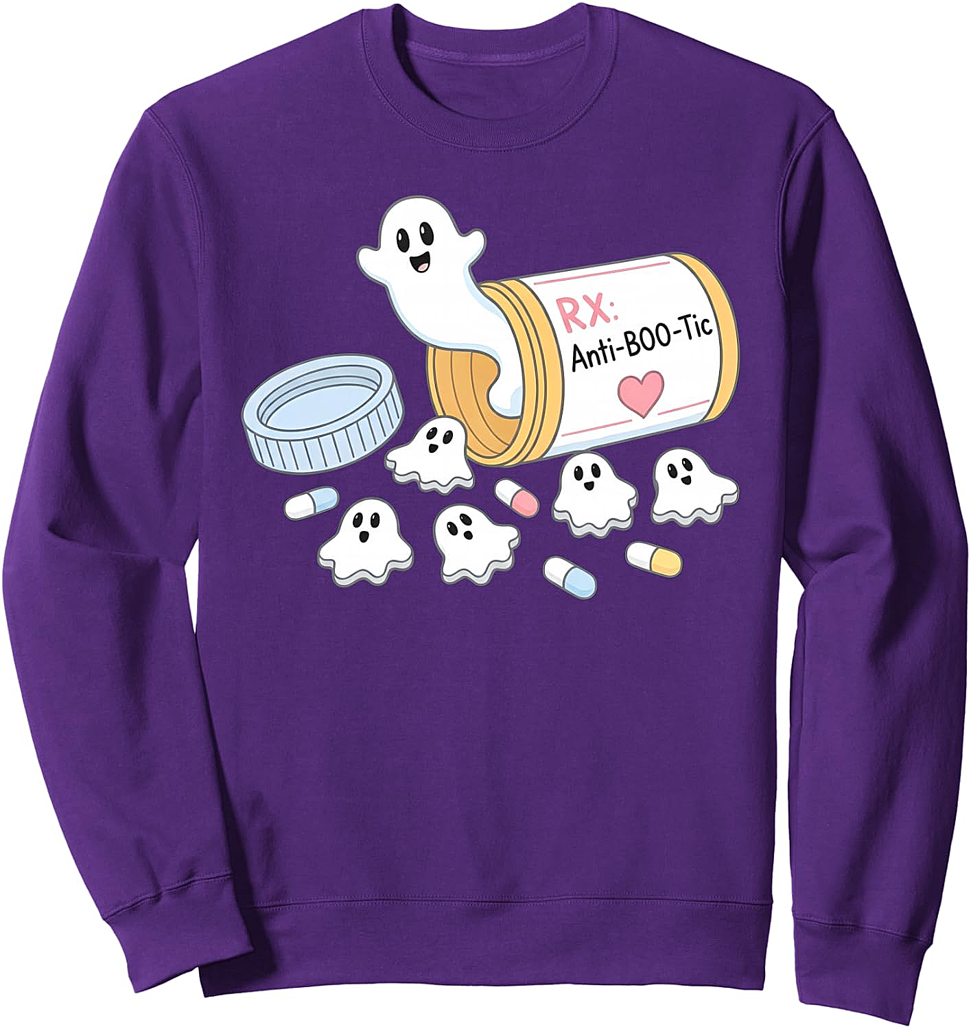 Anti-BOO-Tic Ghost Pills Halloween Sweatshirt - Funny Nurse & Pharmacist Tech Gift