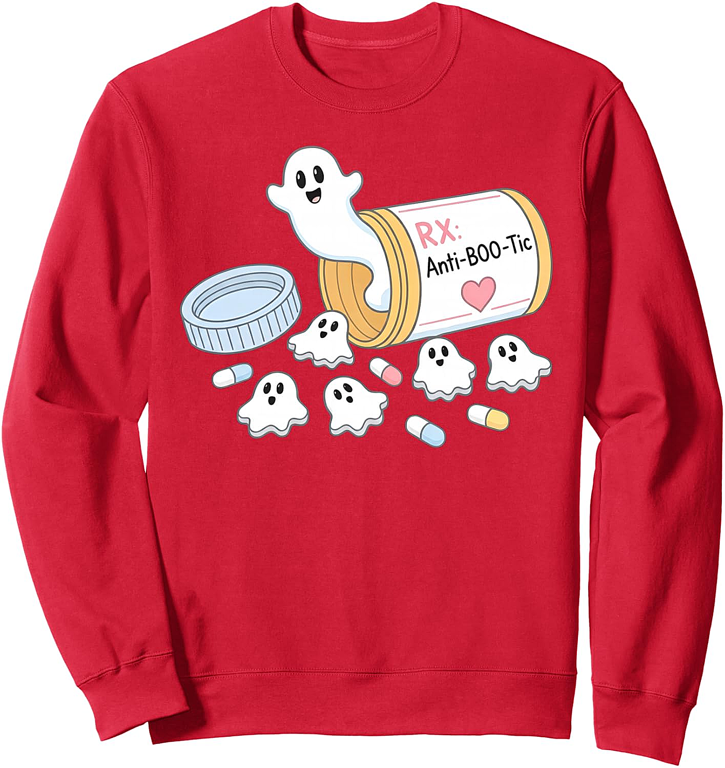 Anti-BOO-Tic Ghost Pills Halloween Sweatshirt - Funny Nurse & Pharmacist Tech Gift