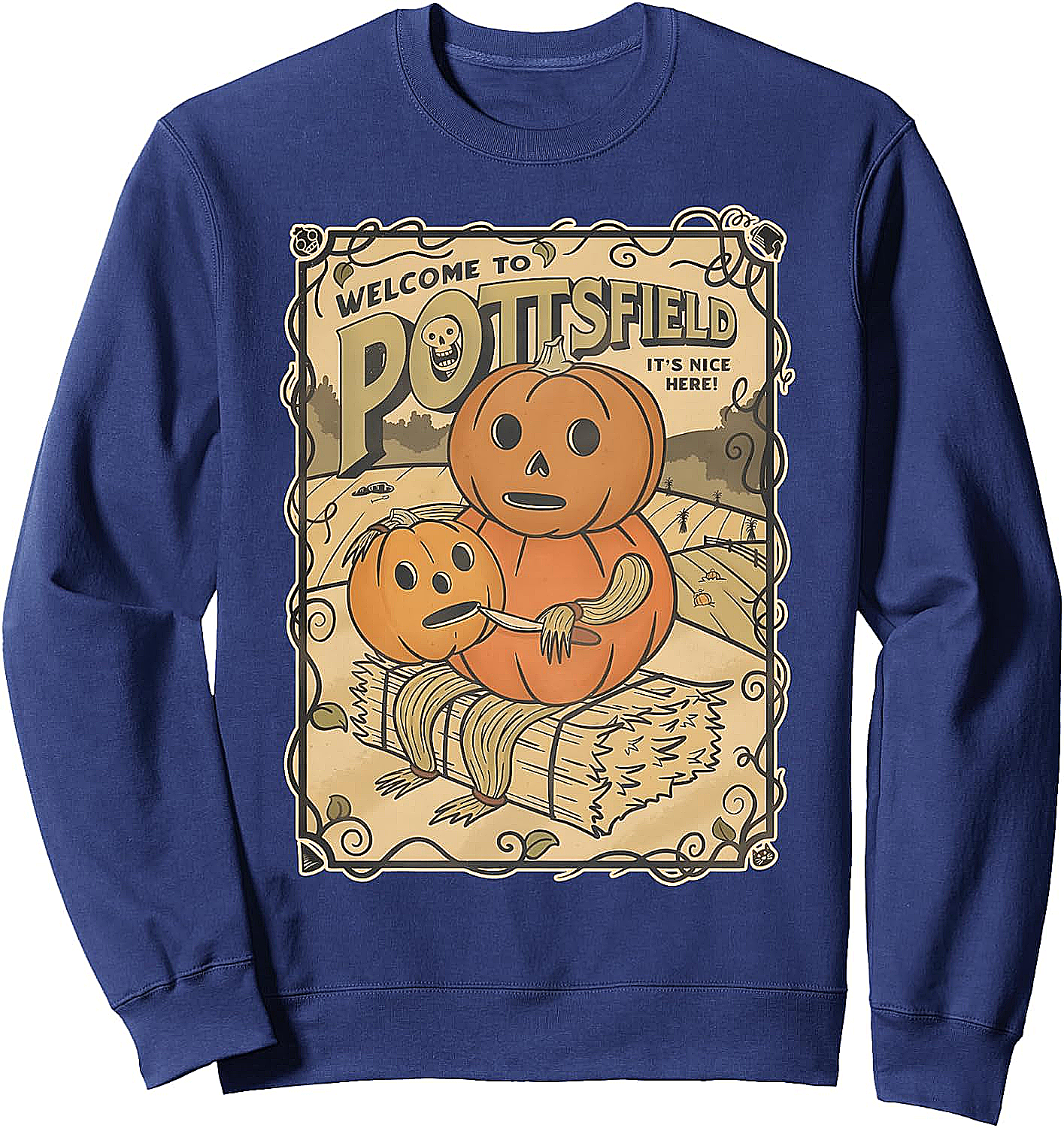 Pottsfield Pumpkin Halloween Sweatshirt Cozy & Spooky