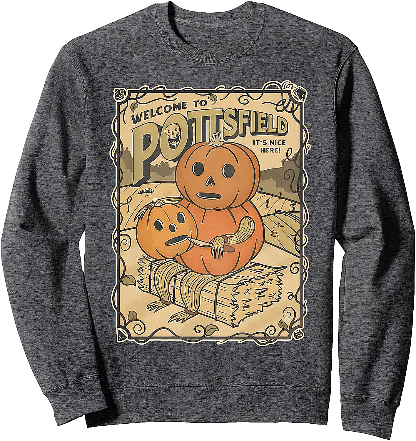 Pottsfield Pumpkin Halloween Sweatshirt Cozy & Spooky