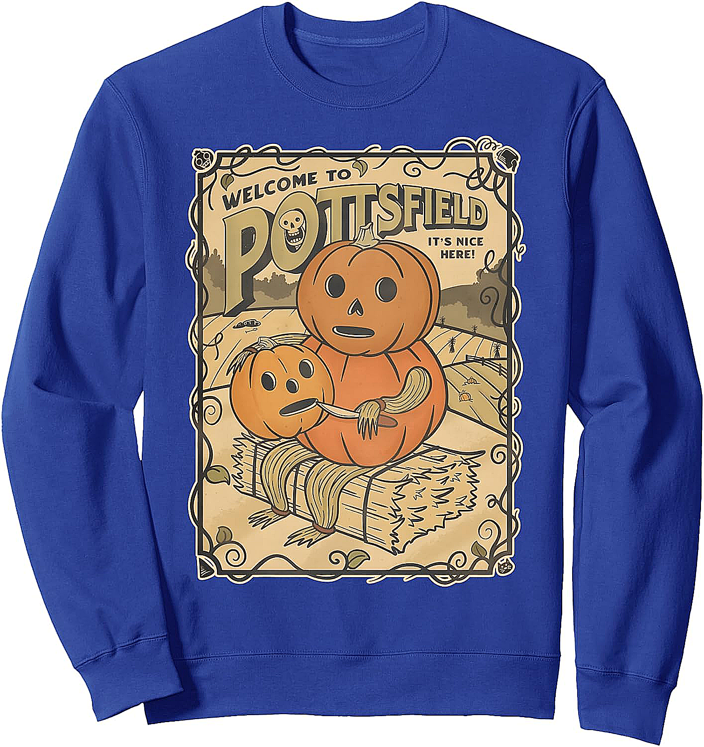 Pottsfield Pumpkin Halloween Sweatshirt Cozy & Spooky