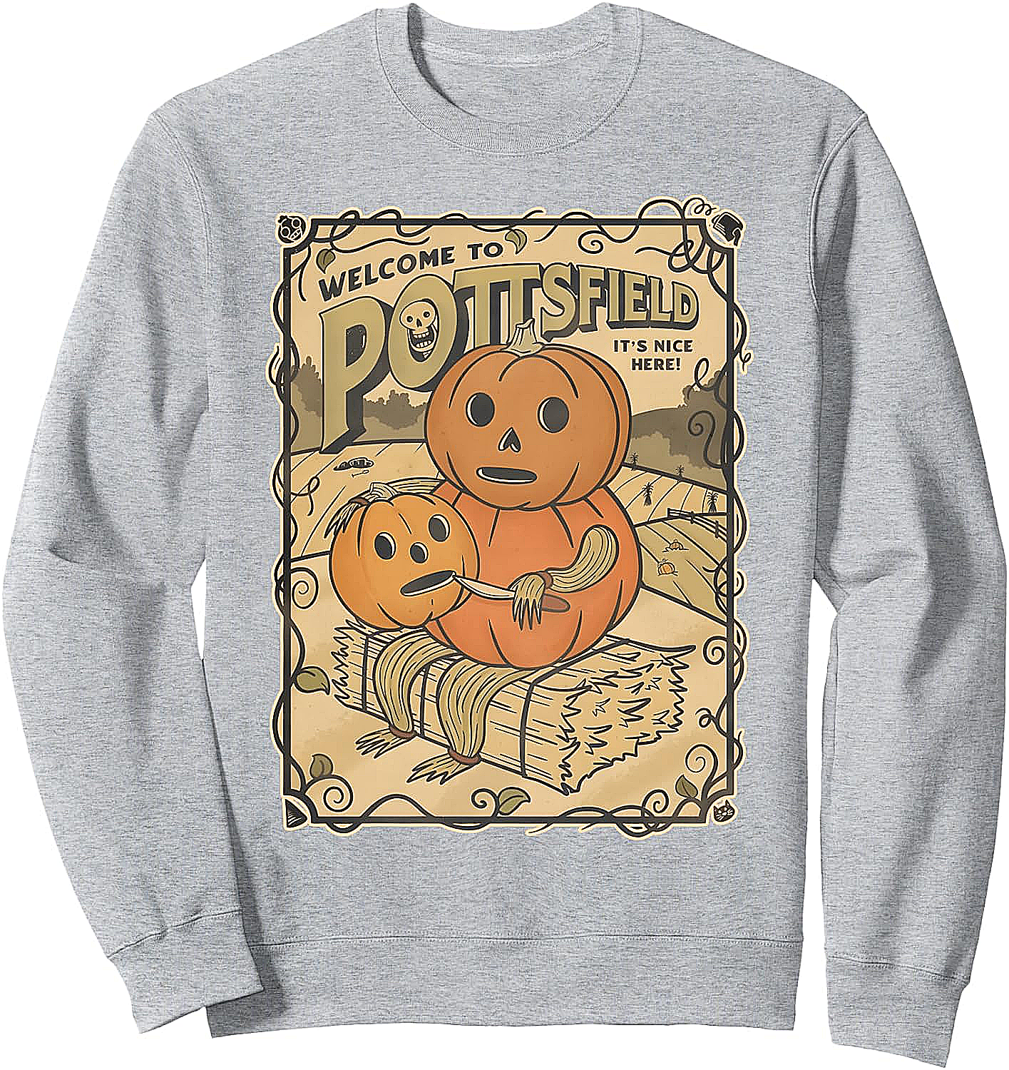 Pottsfield Pumpkin Halloween Sweatshirt Cozy & Spooky