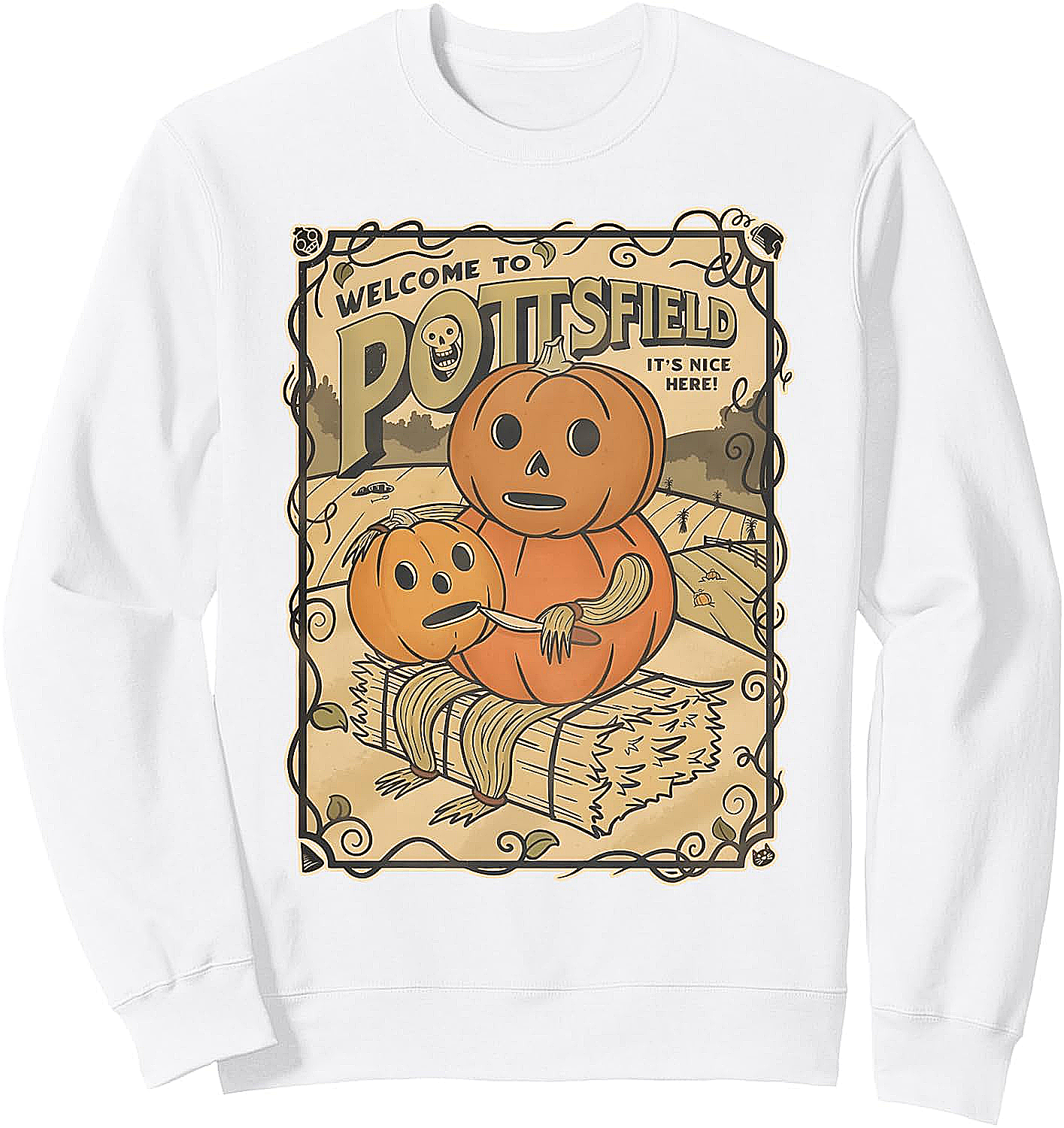 Pottsfield Pumpkin Halloween Sweatshirt Cozy & Spooky