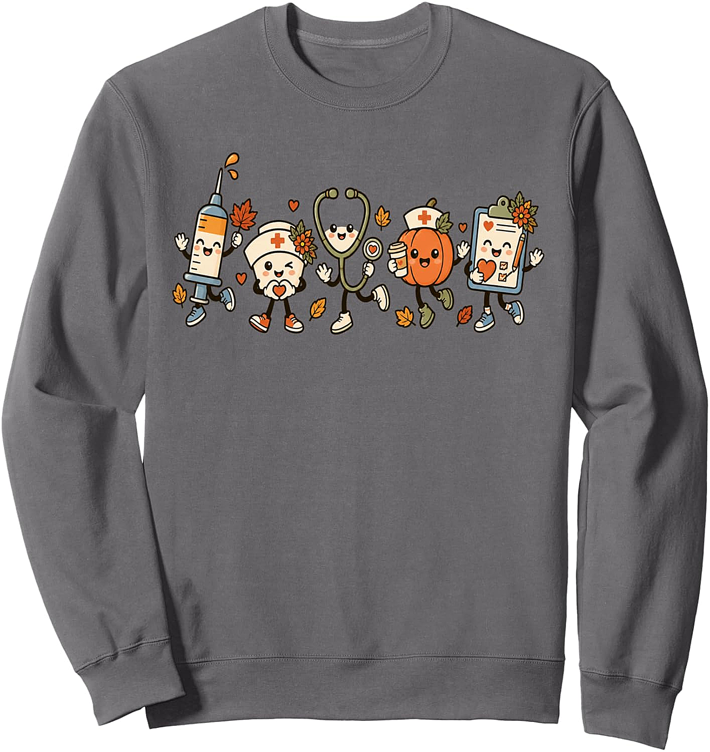 Cute Nurse Fall Halloween Medical Squad Sweatshirt 