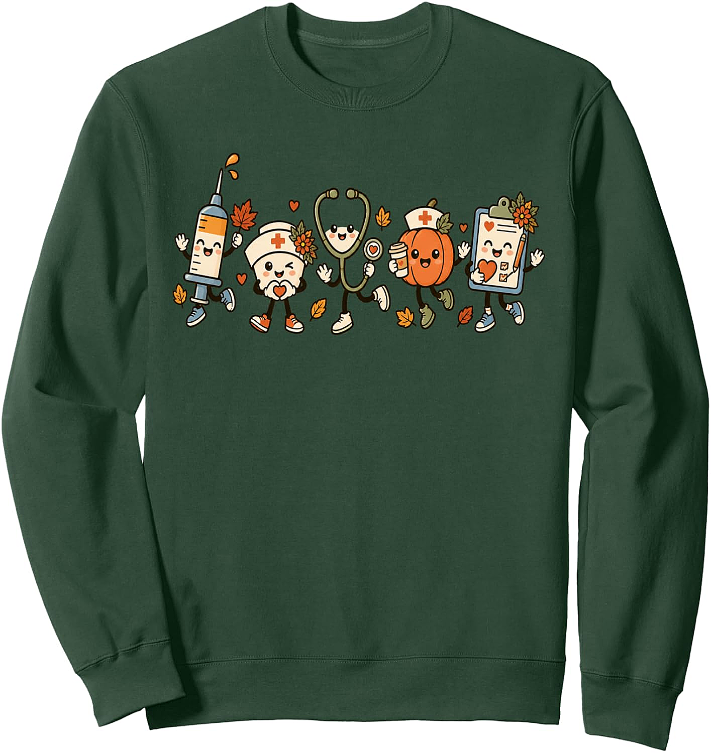 Cute Nurse Fall Halloween Medical Squad Sweatshirt 