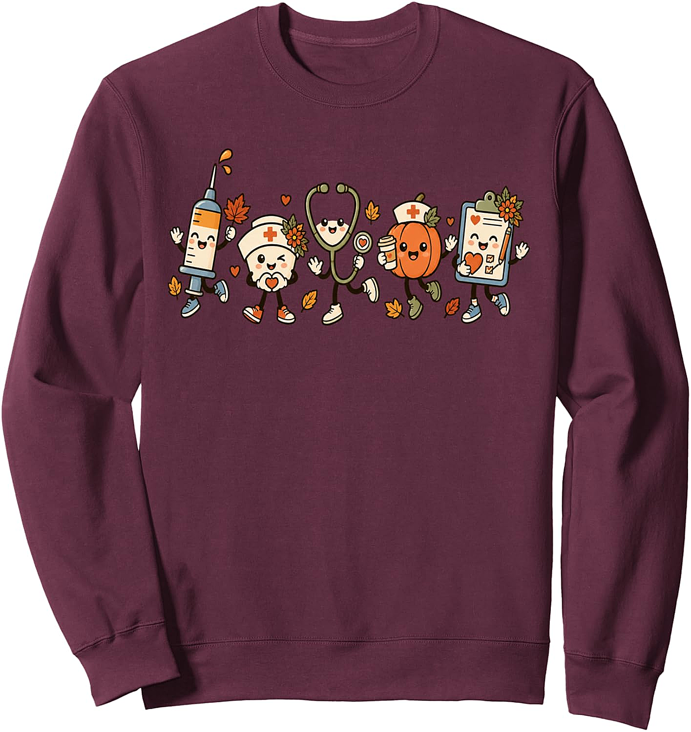 Cute Nurse Fall Halloween Medical Squad Sweatshirt 
