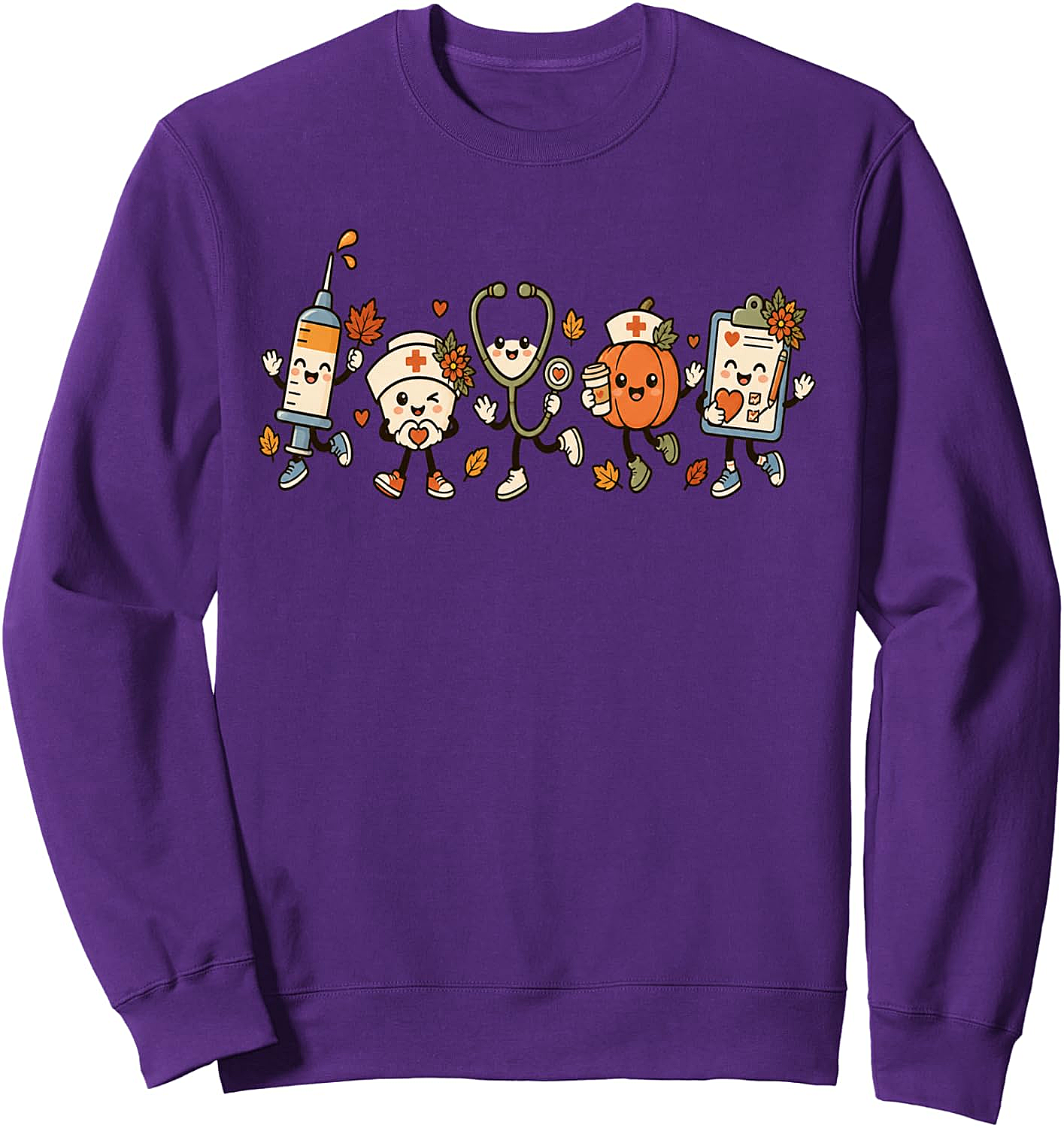 Cute Nurse Fall Halloween Medical Squad Sweatshirt 