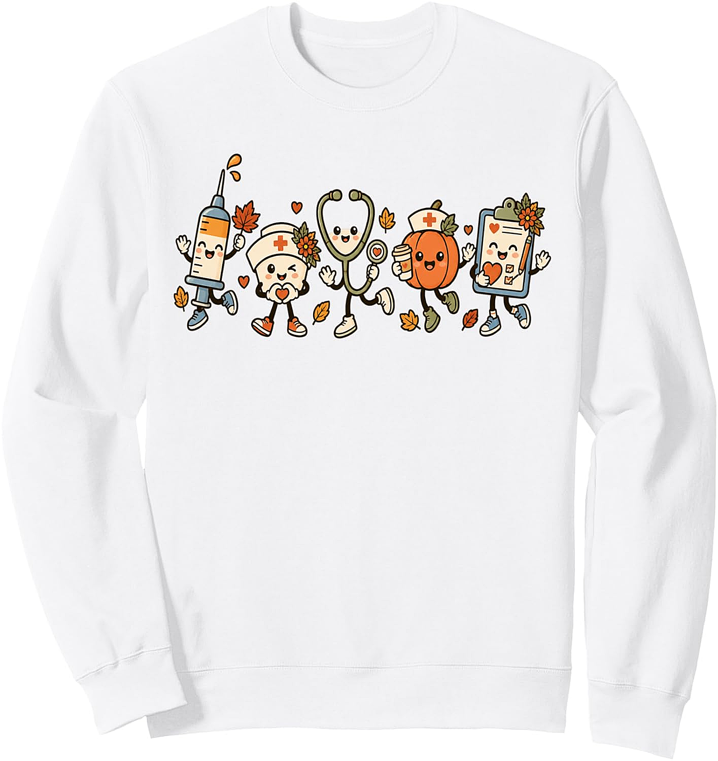 Cute Nurse Fall Halloween Medical Squad Sweatshirt 