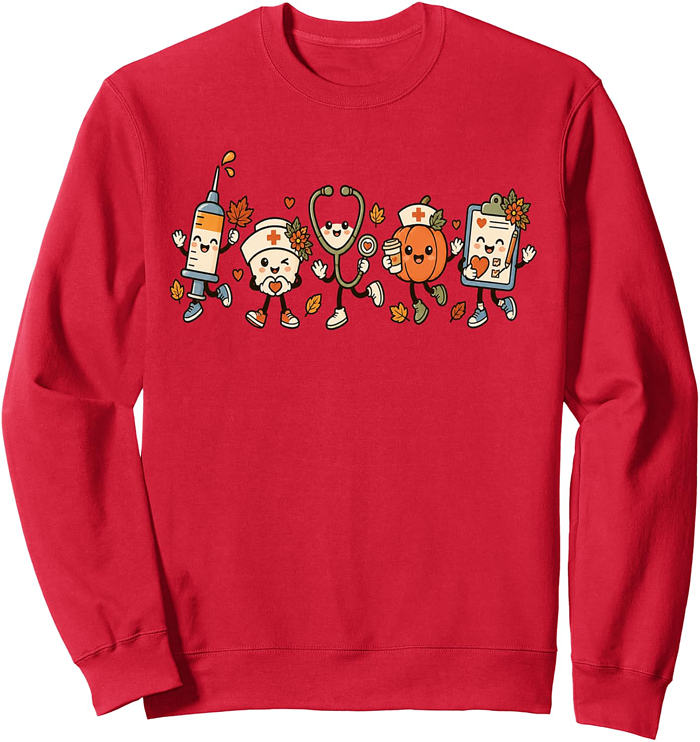 Cute Nurse Fall Halloween Medical Squad Sweatshirt 