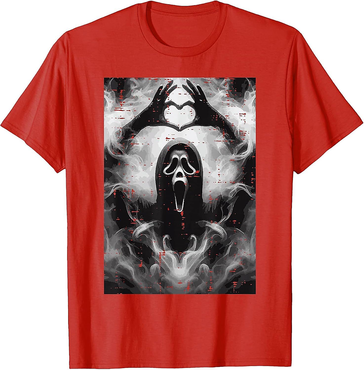Ghost Hand Heart Horror T-Shirt | Funny Scream Fan Tee