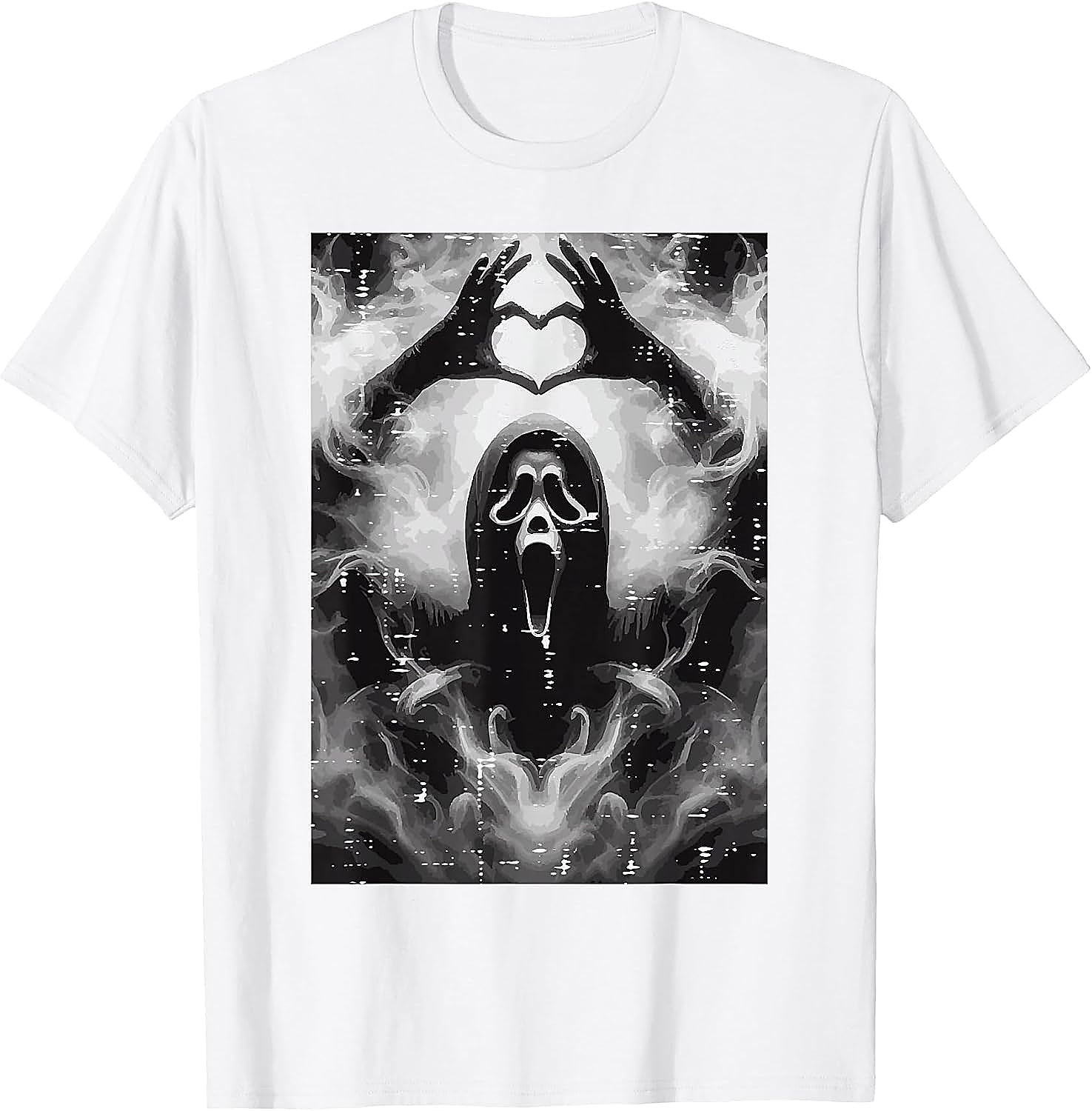 Ghost Hand Heart Horror T-Shirt | Funny Scream Fan Tee