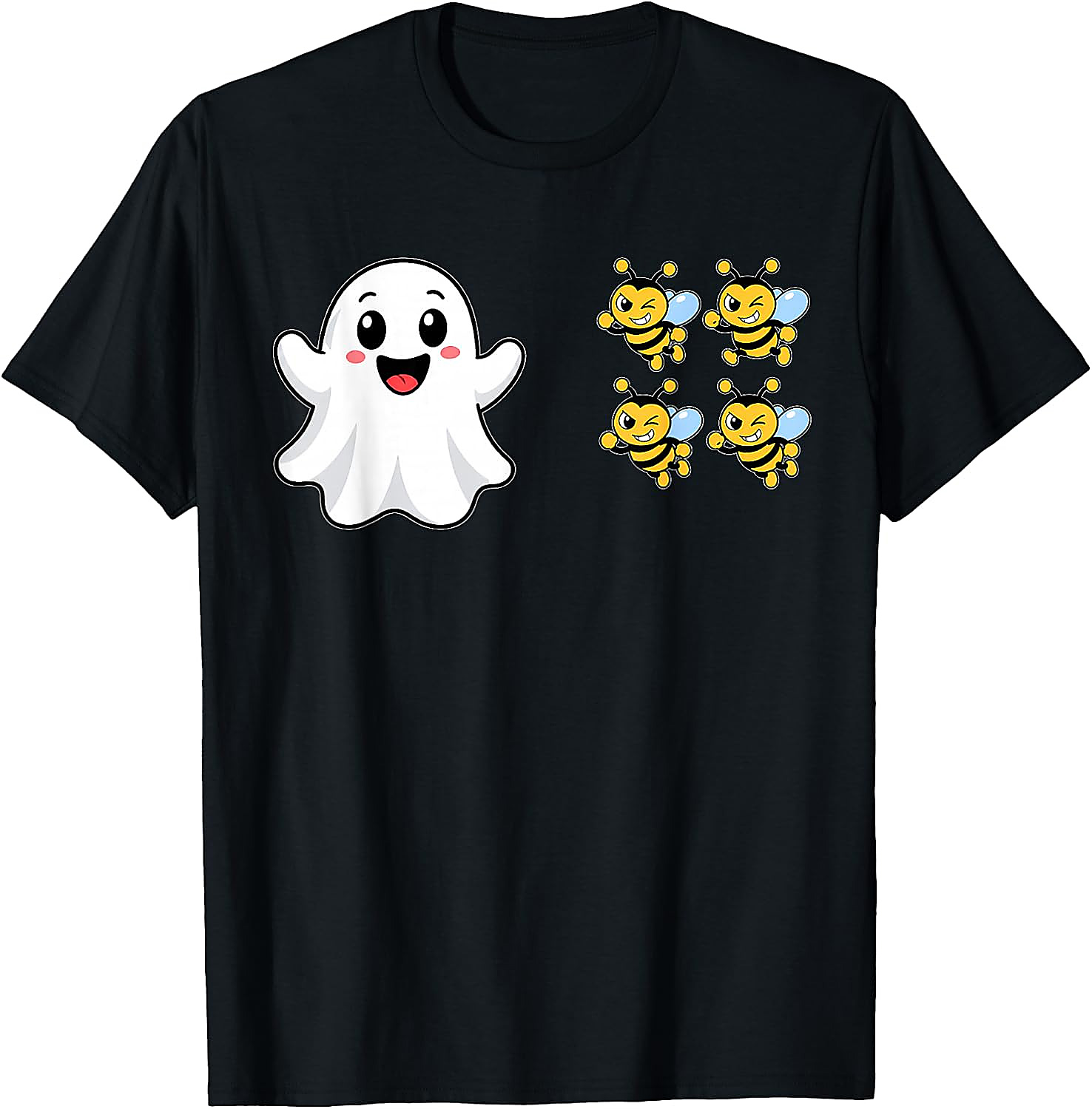 Funny Boo Bees Ghost Halloween T-Shirt | Cute Pun Tee