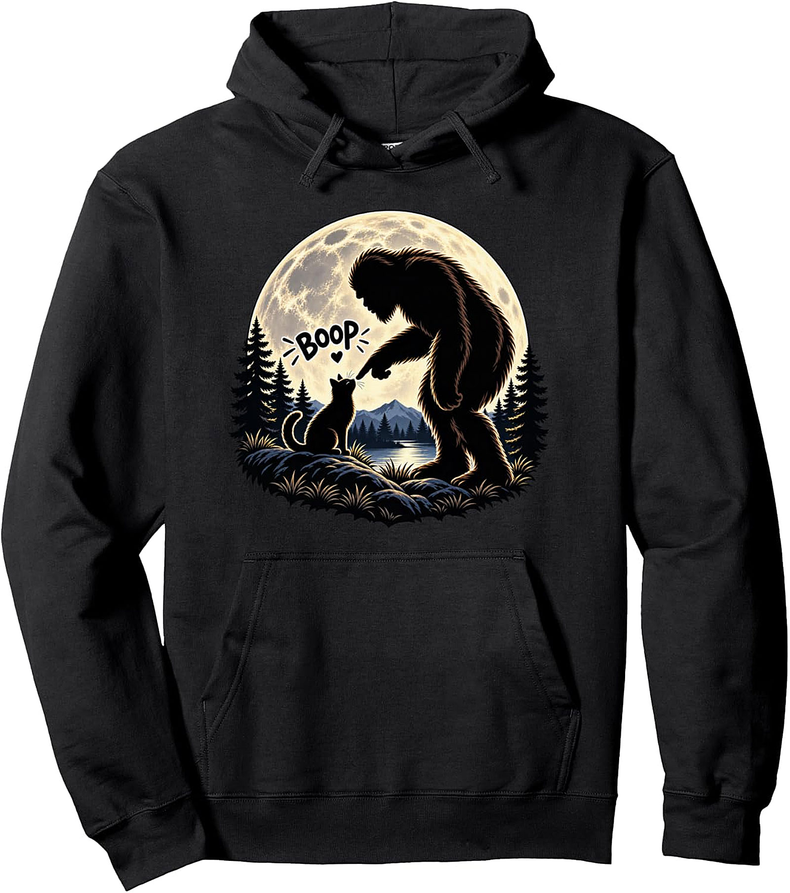 Boop Cat Bigfoot Hoodie | Funny Sasquatch Pullover