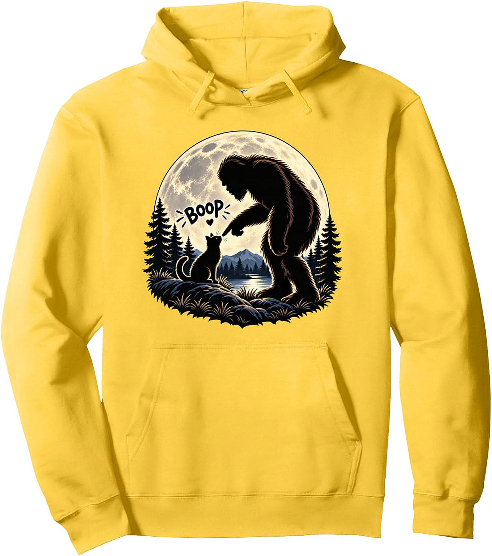 Boop Cat Bigfoot Hoodie | Funny Sasquatch Pullover