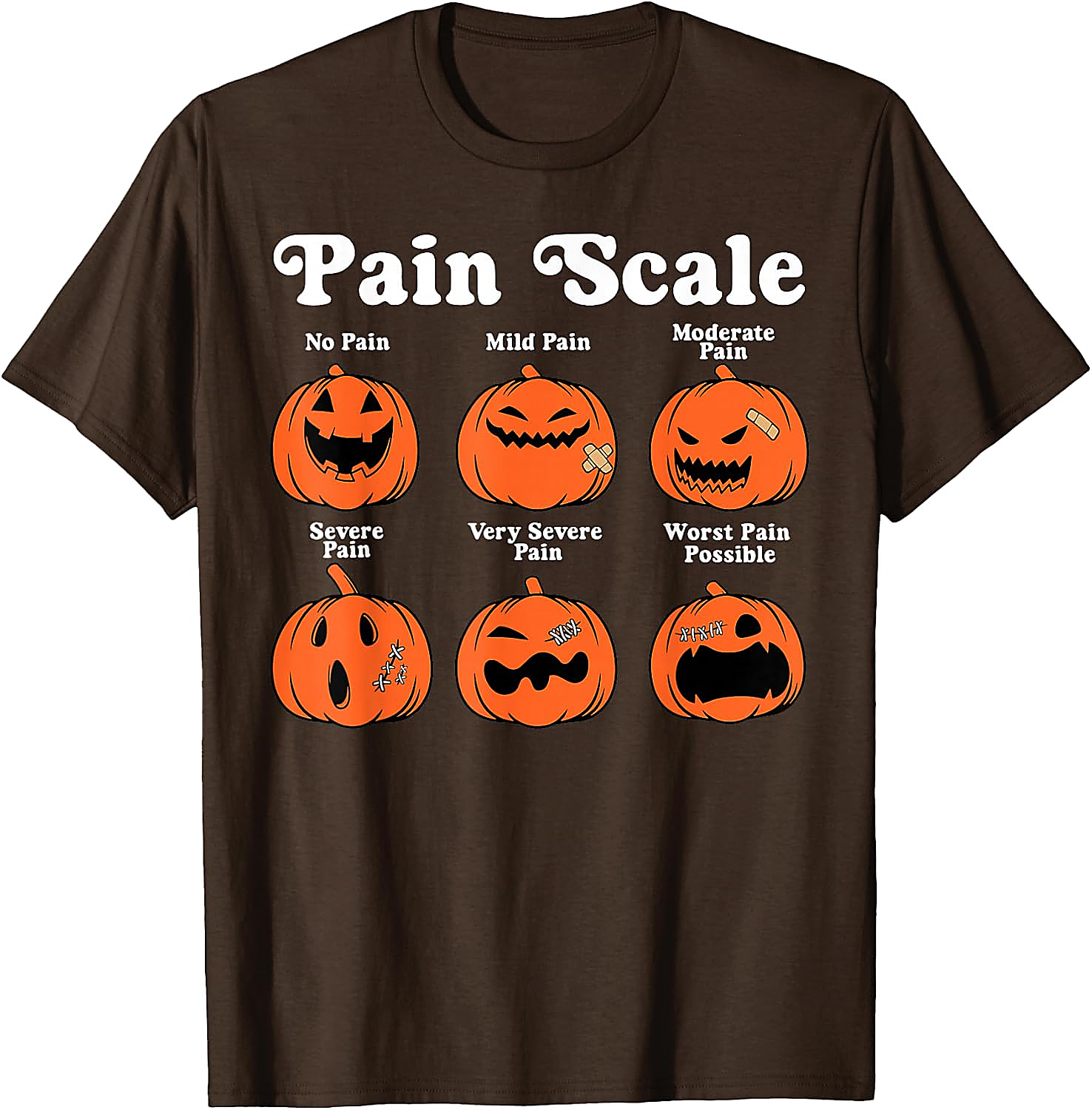Pumpkin Pain Scale Halloween Nurse T-Shirt