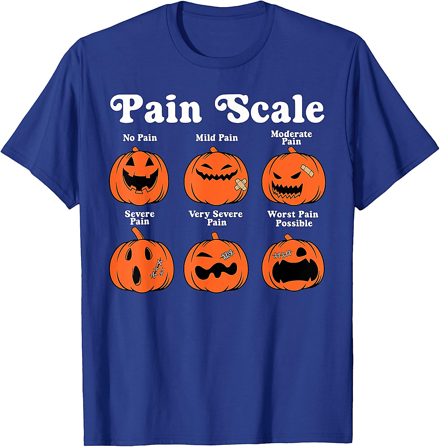 Pumpkin Pain Scale Halloween Nurse T-Shirt
