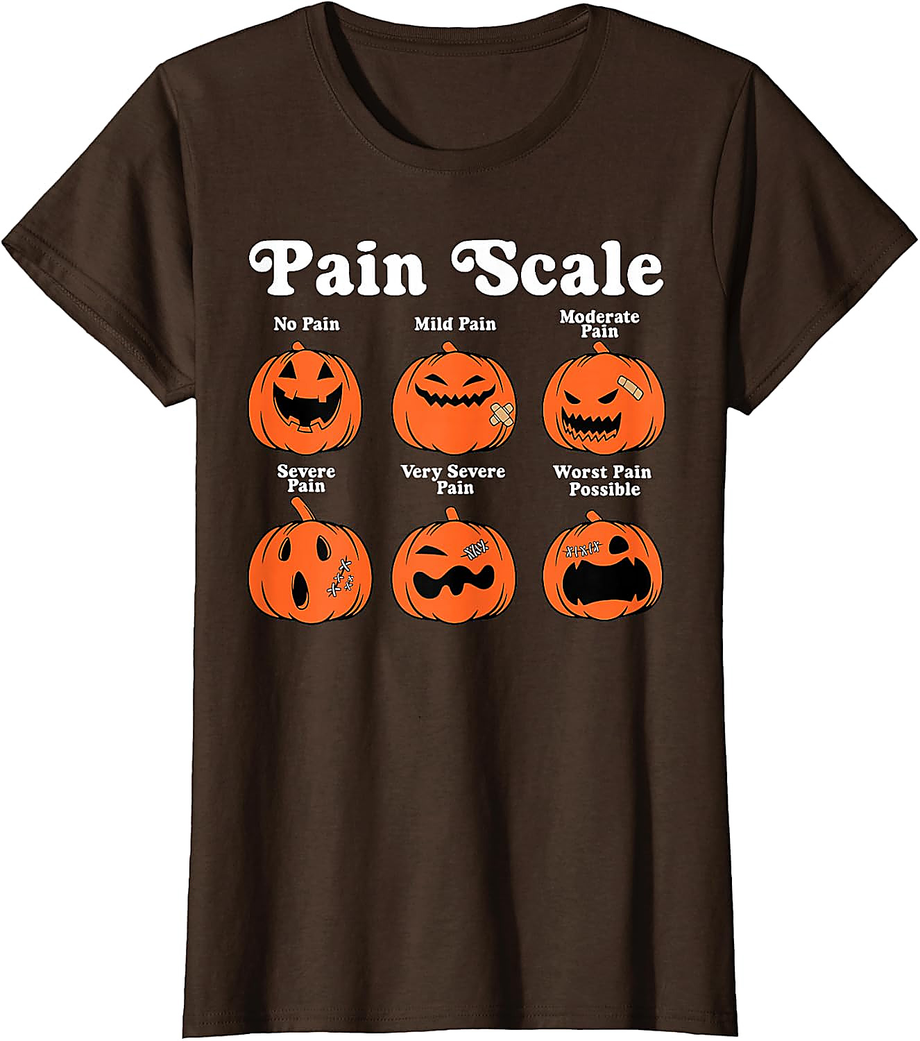 Pumpkin Pain Scale Halloween Nurse T-Shirt