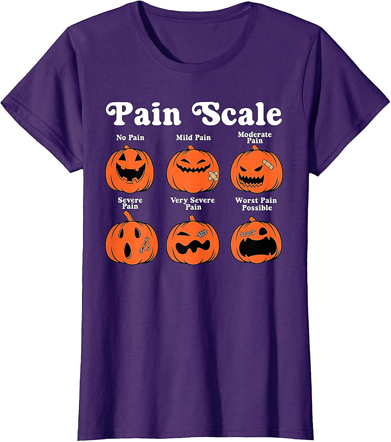 Pumpkin Pain Scale Halloween Nurse T-Shirt