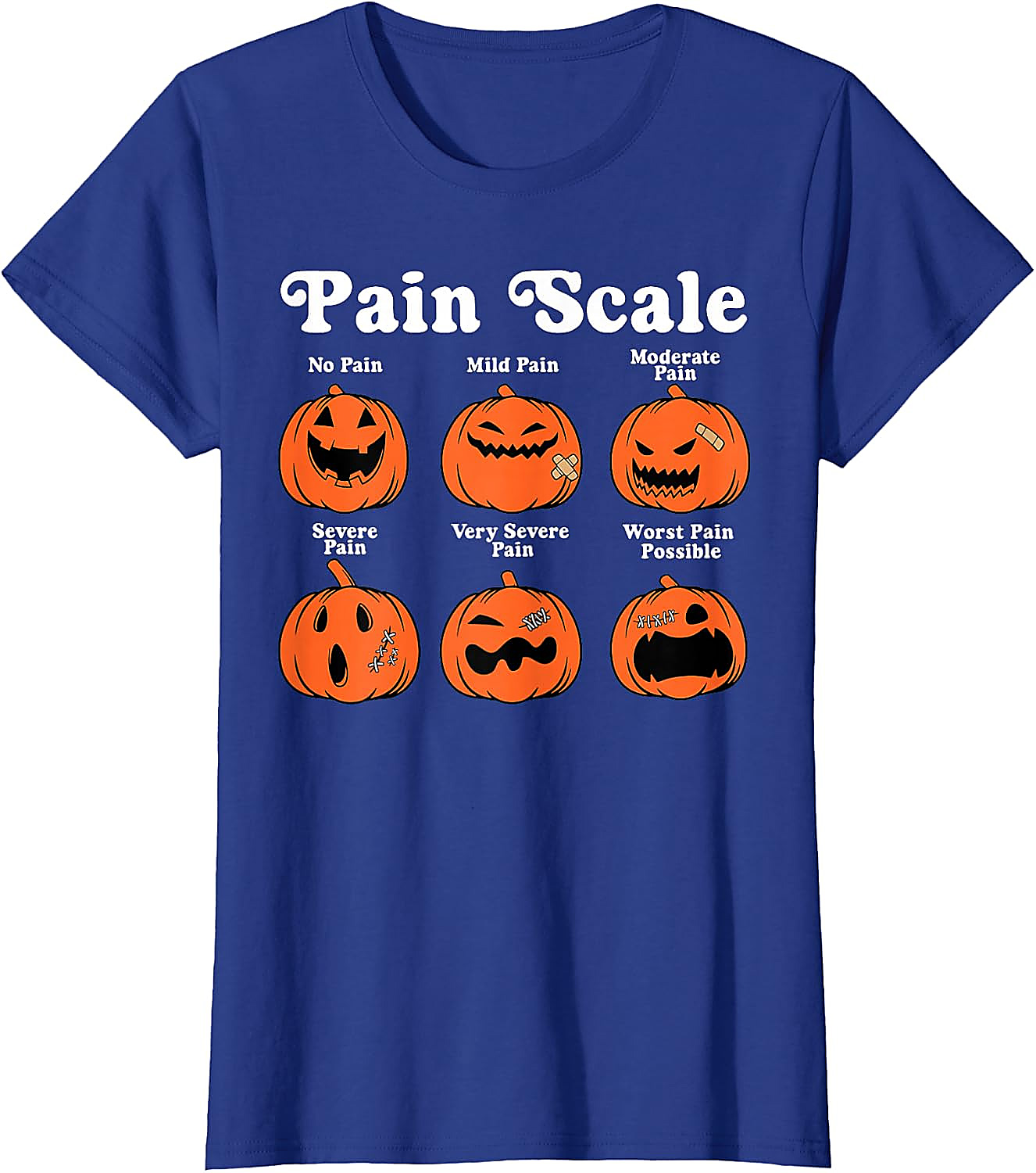 Pumpkin Pain Scale Halloween Nurse T-Shirt
