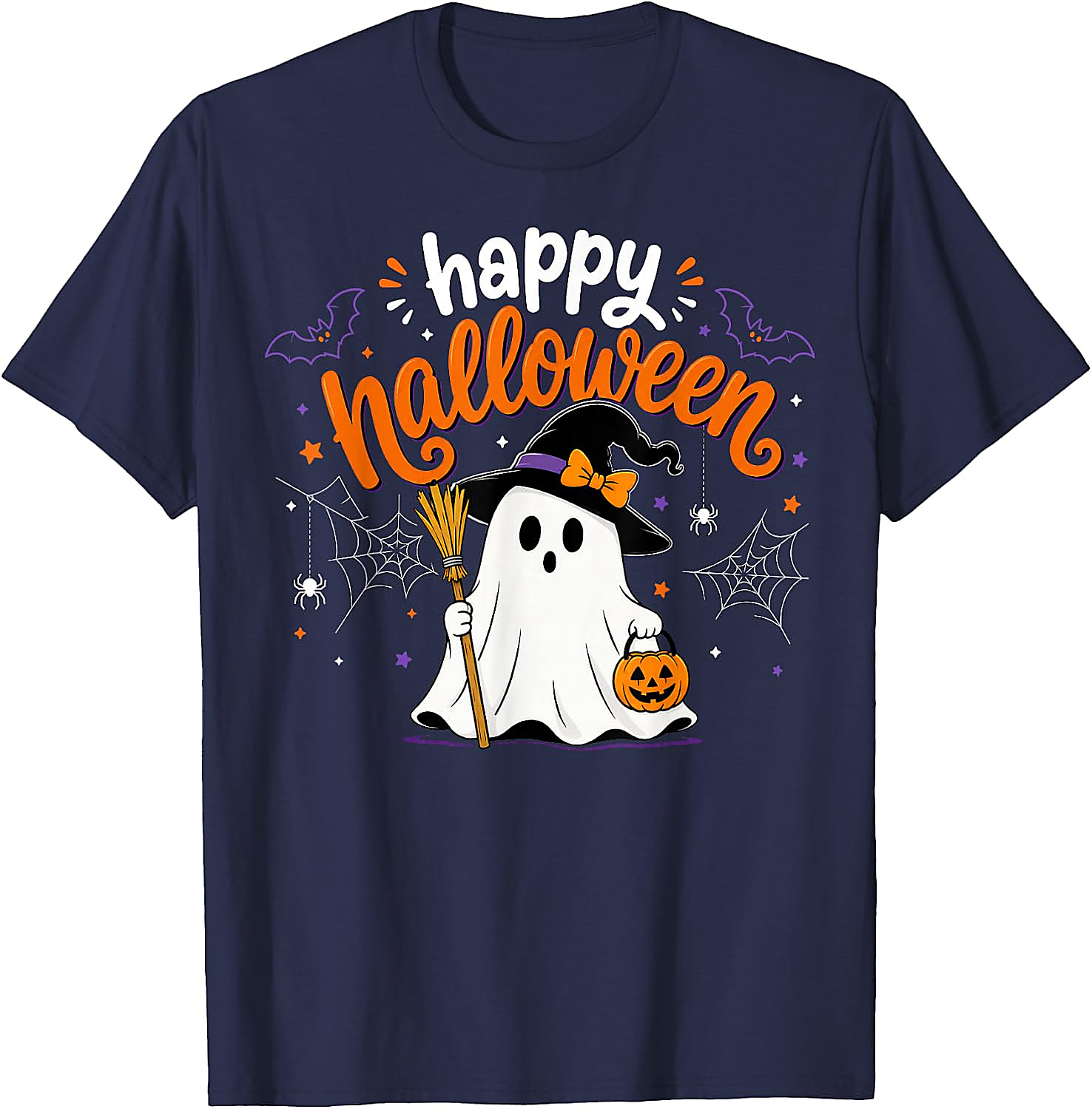Happy Halloween Cute Ghost Witch T-Shirt | Spooky Season Tee