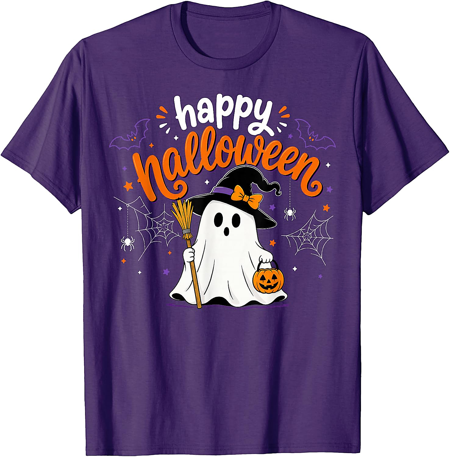 Happy Halloween Cute Ghost Witch T-Shirt | Spooky Season Tee