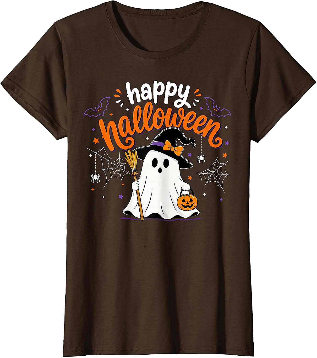 Happy Halloween Cute Ghost Witch T-Shirt | Spooky Season Tee