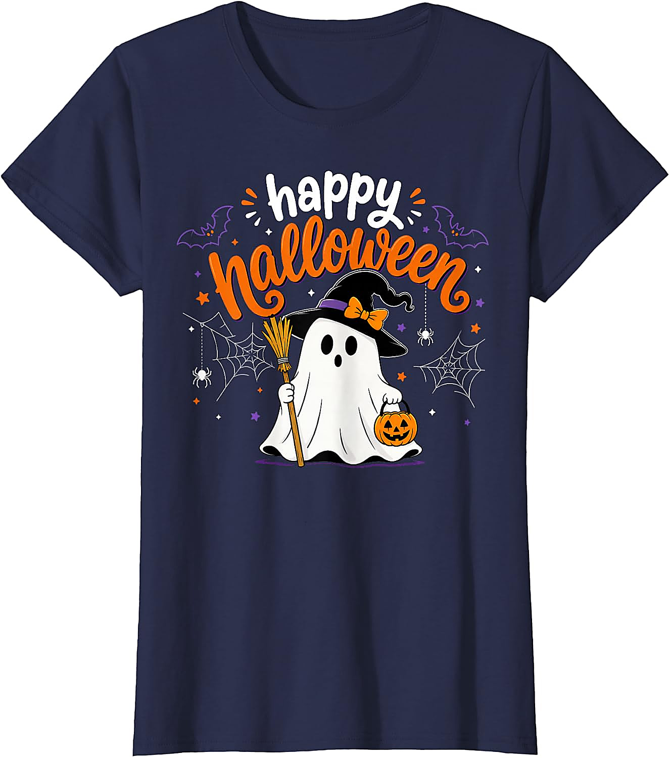 Happy Halloween Cute Ghost Witch T-Shirt | Spooky Season Tee