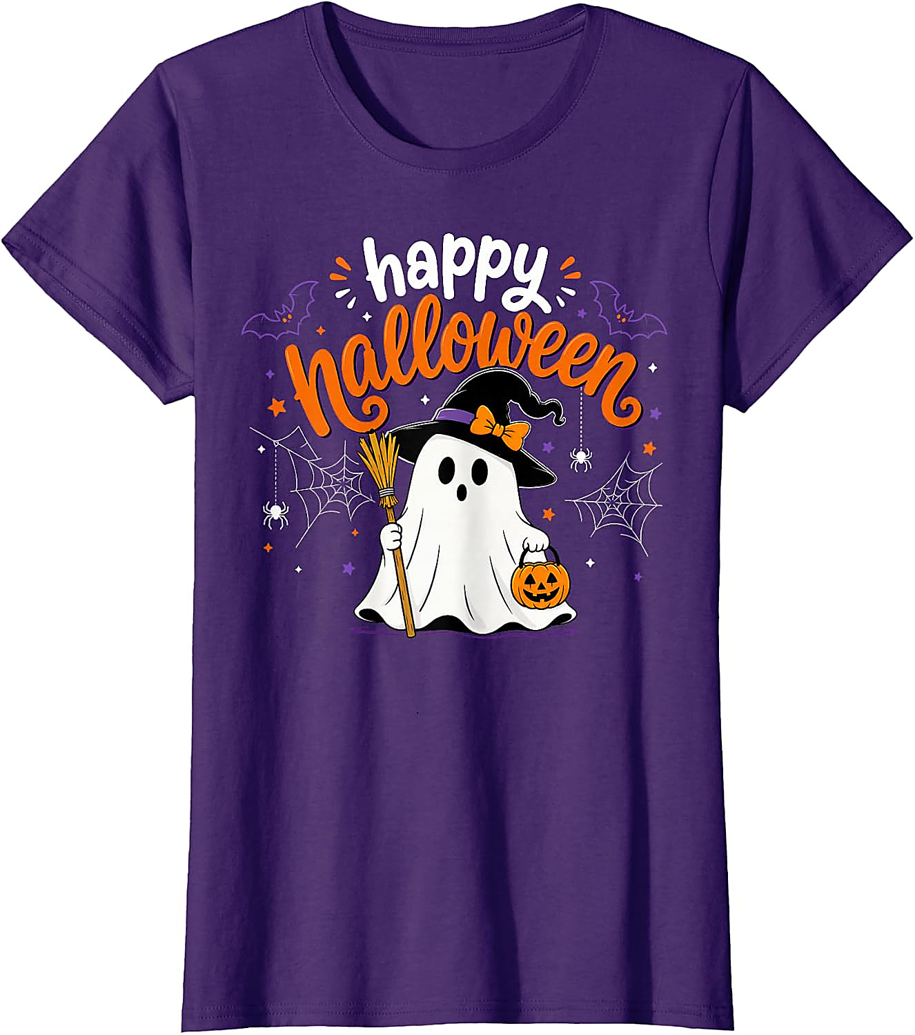 Happy Halloween Cute Ghost Witch T-Shirt | Spooky Season Tee