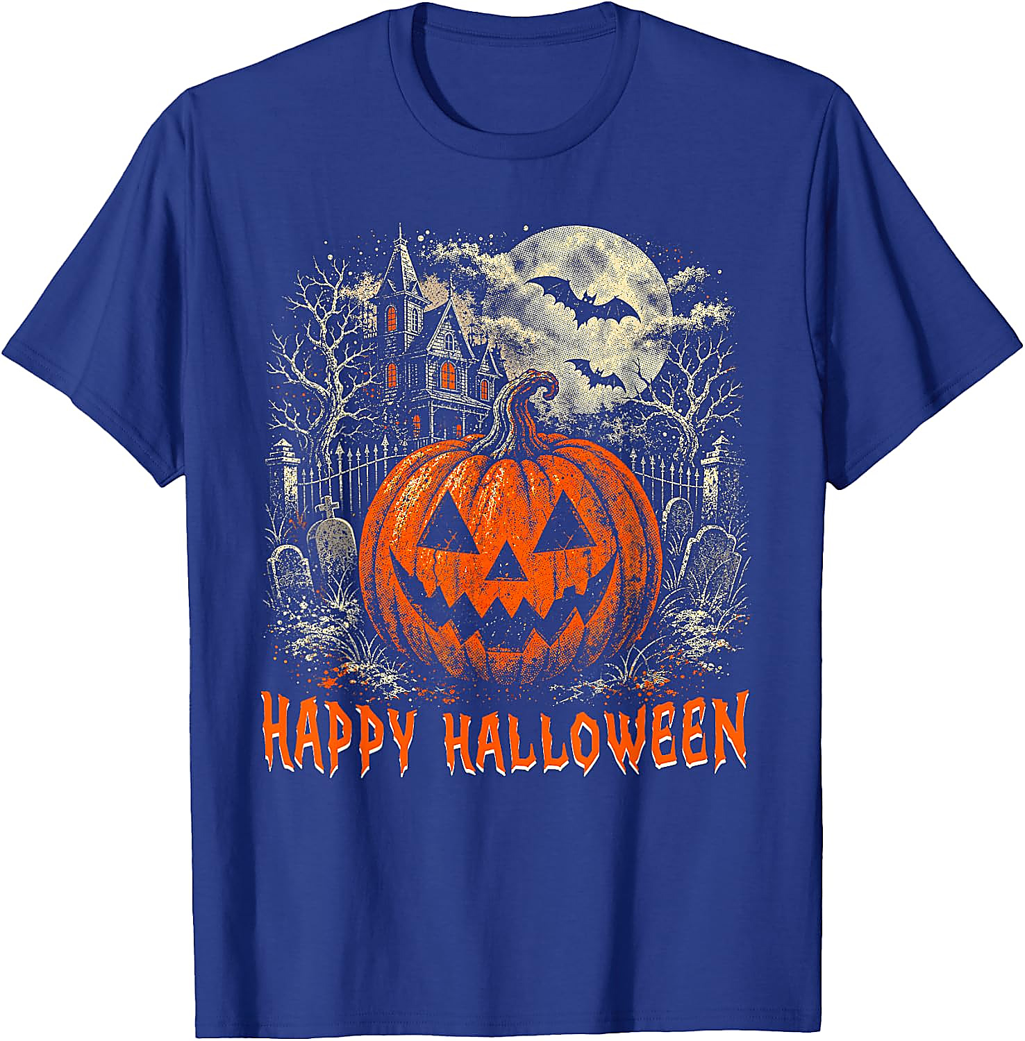 Happy Halloween Pumpkin T-Shirt | Vintage Spooky Graphic Tee