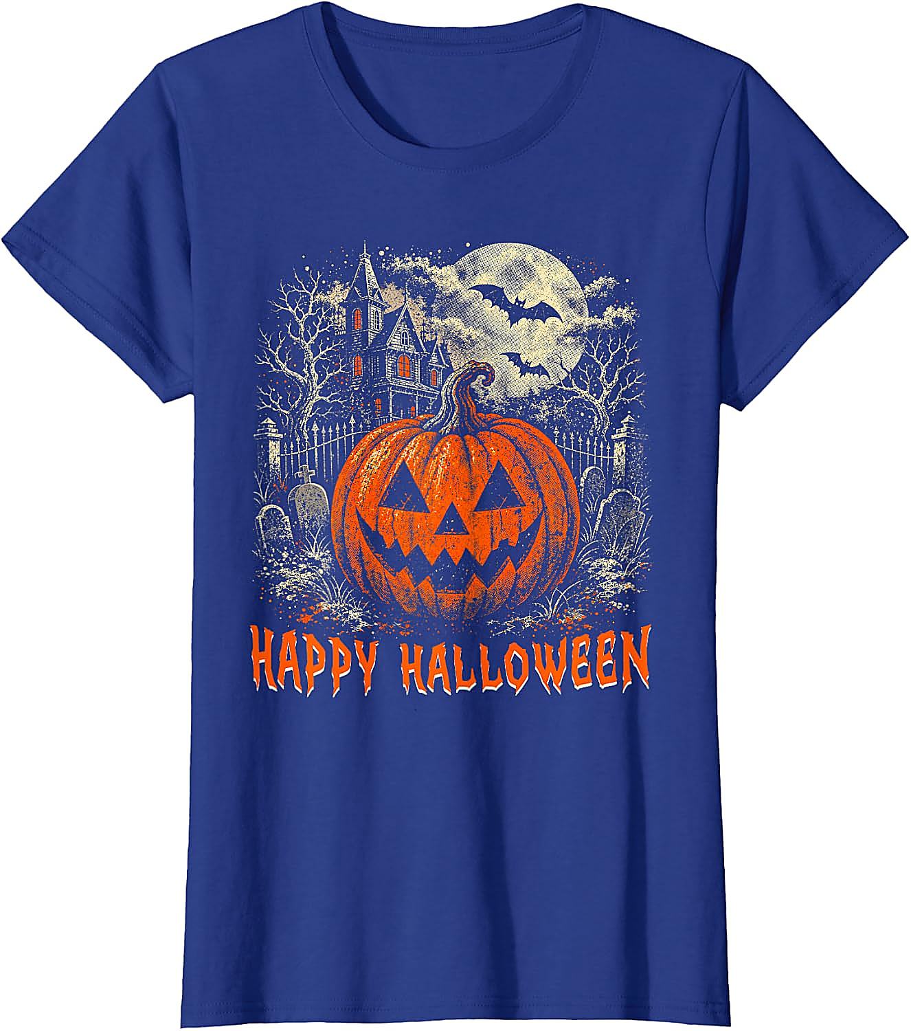 Happy Halloween Pumpkin T-Shirt | Vintage Spooky Graphic Tee